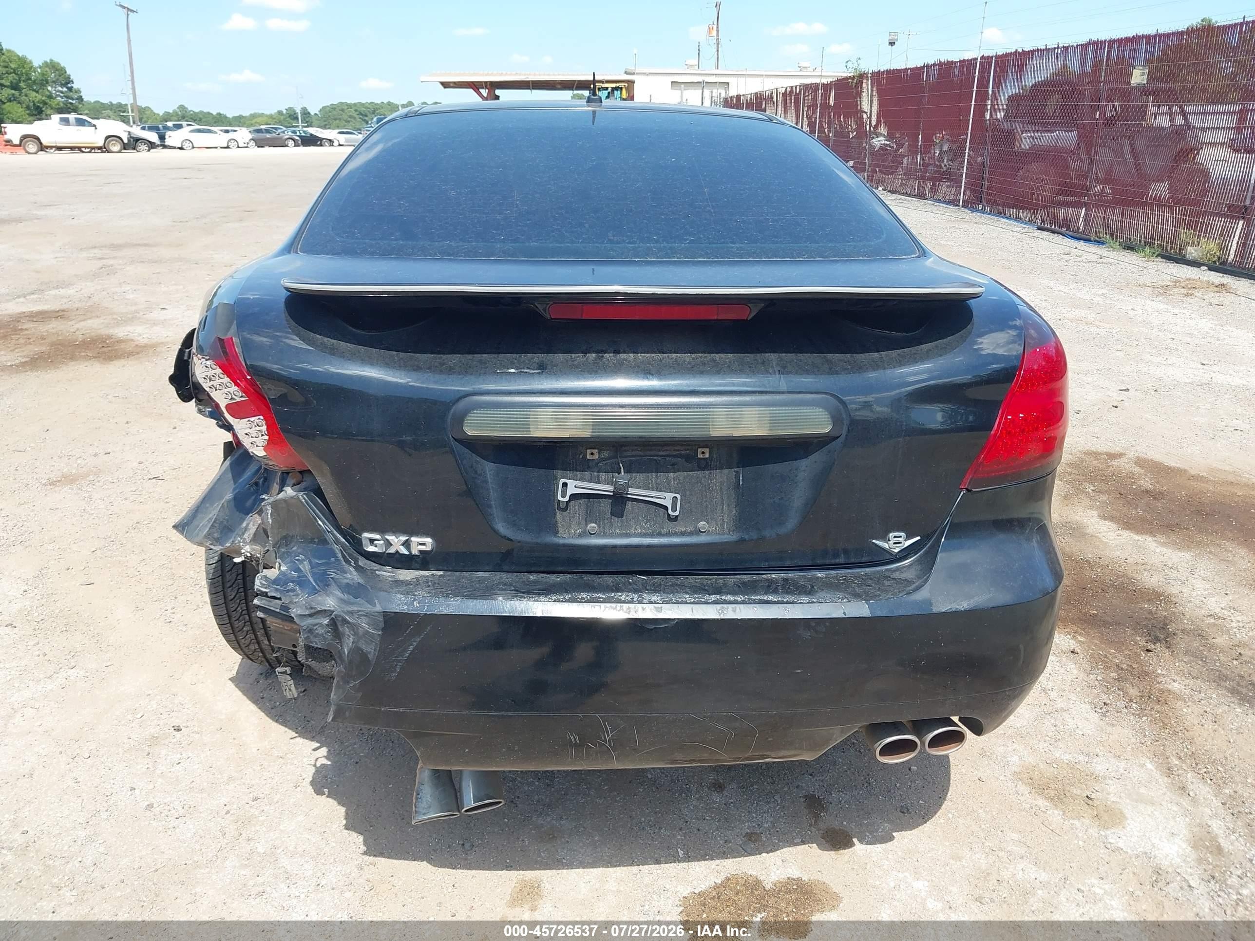 2007 Pontiac Grand Prix Gxp Black vin: 2G2WC55C471148804