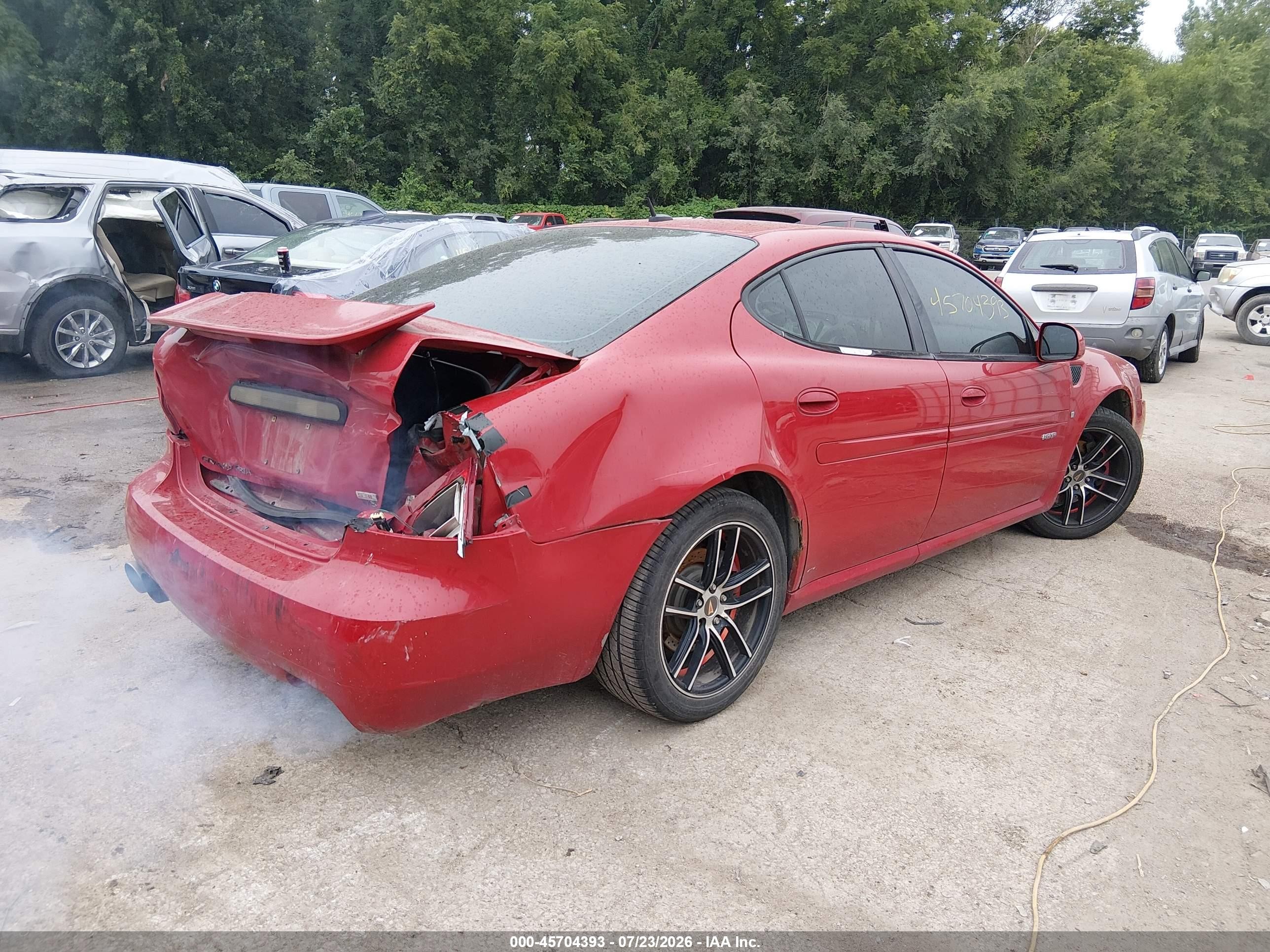 2008 Pontiac Grand Prix Gxp Red vin: 2G2WC55C681156517