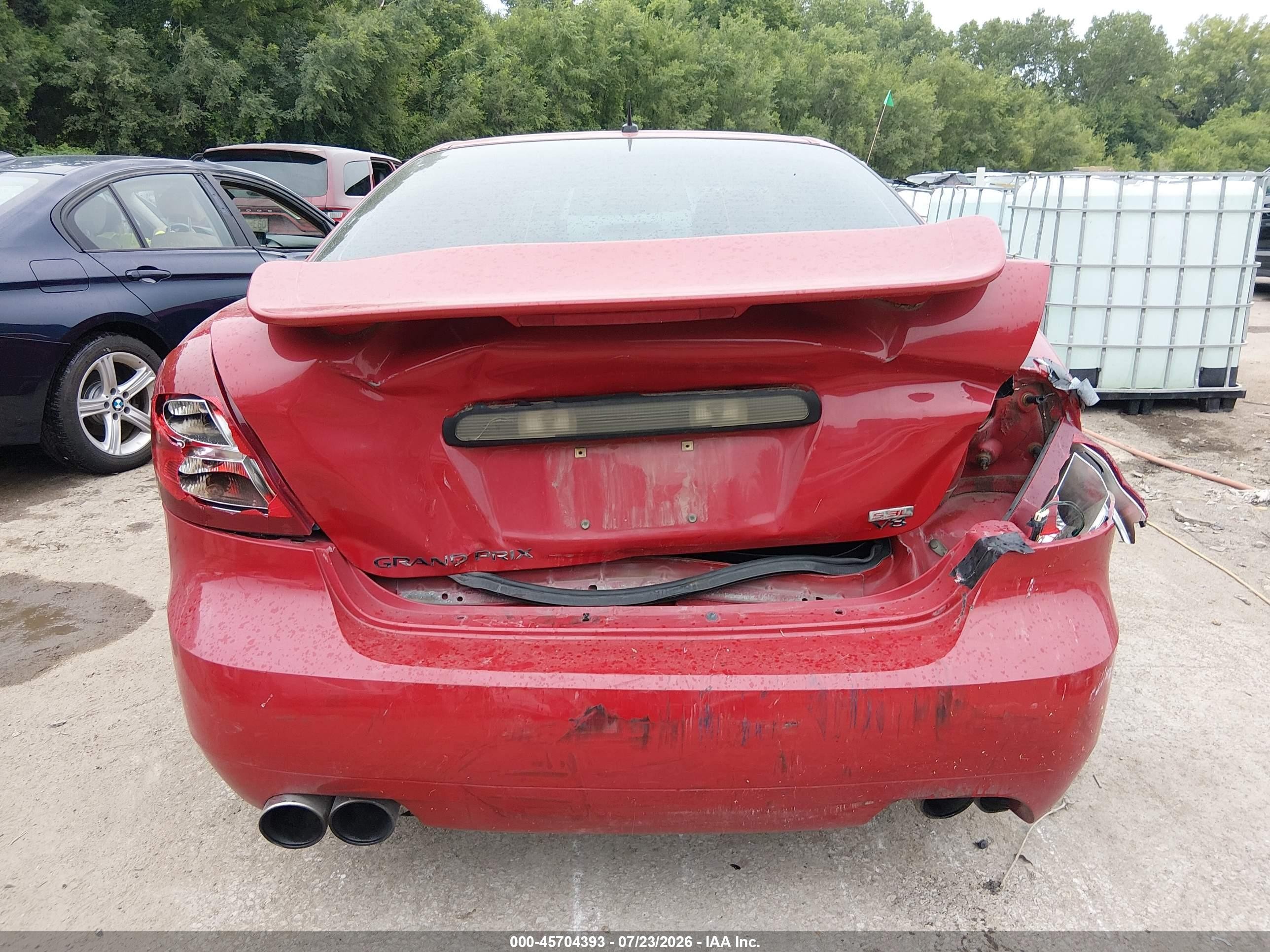 2008 Pontiac Grand Prix Gxp Red vin: 2G2WC55C681156517
