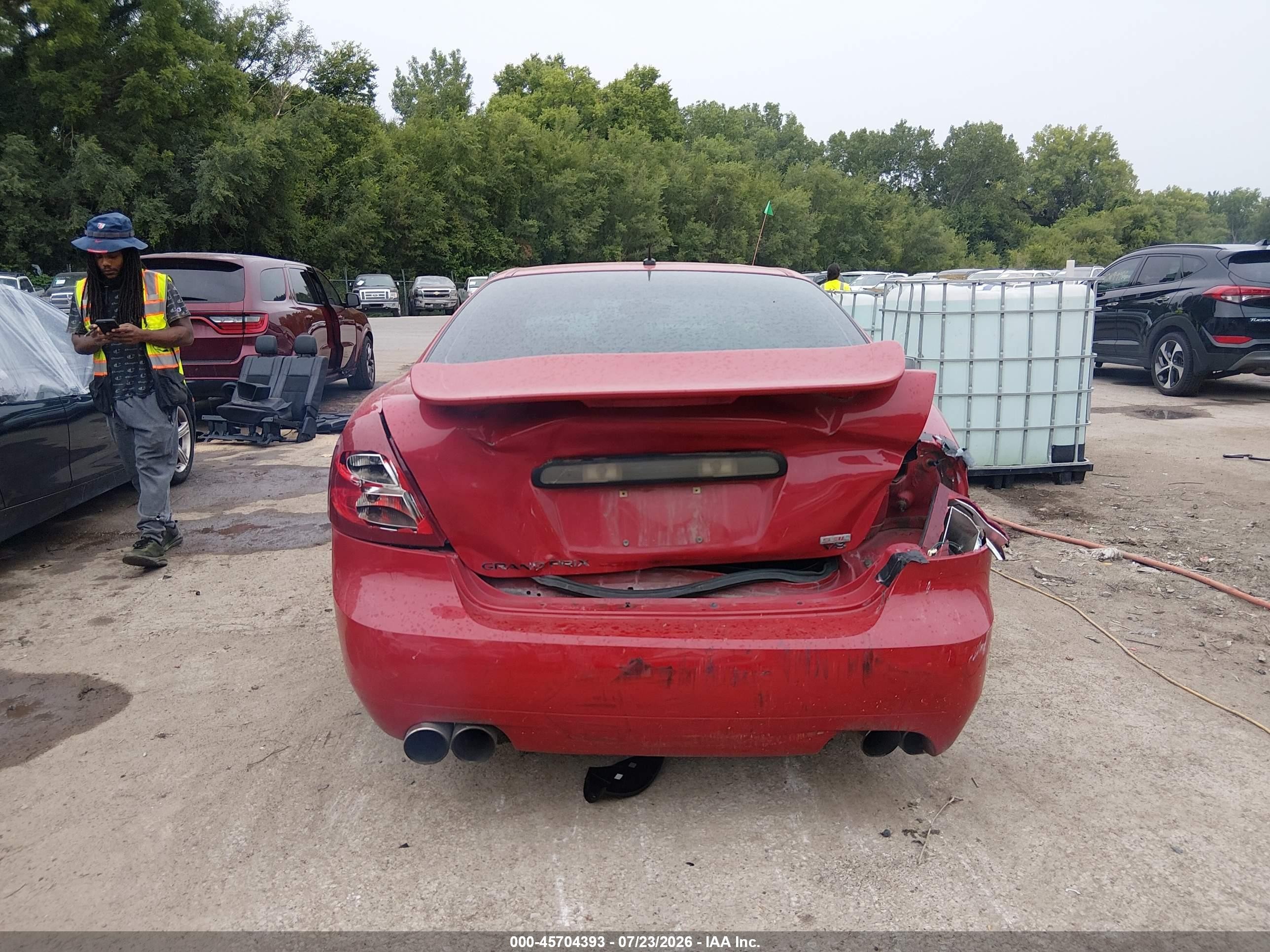 2008 Pontiac Grand Prix Gxp Red vin: 2G2WC55C681156517