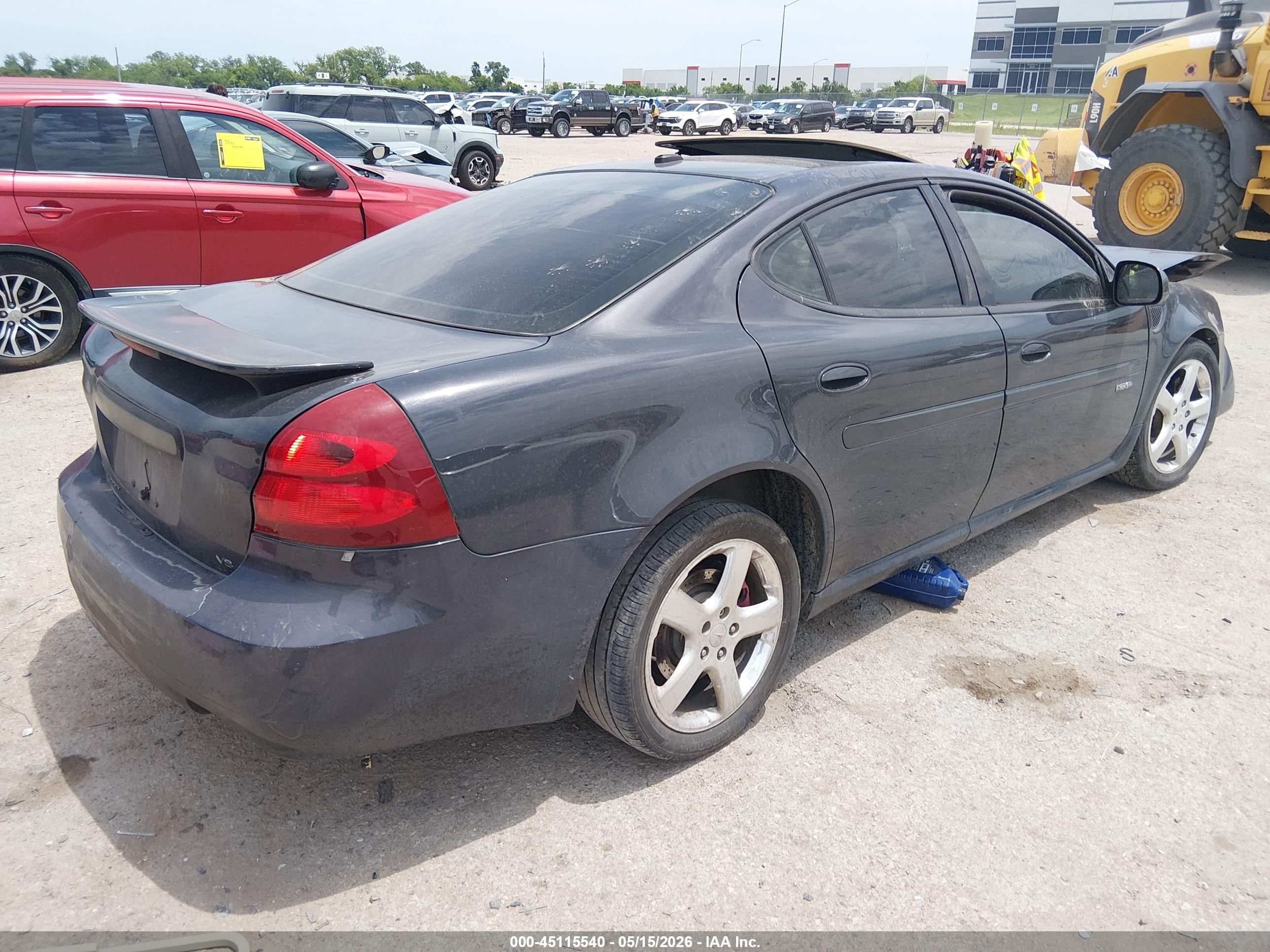 2008 Pontiac Grand Prix Gxp Gray vin: 2G2WC55C781160687