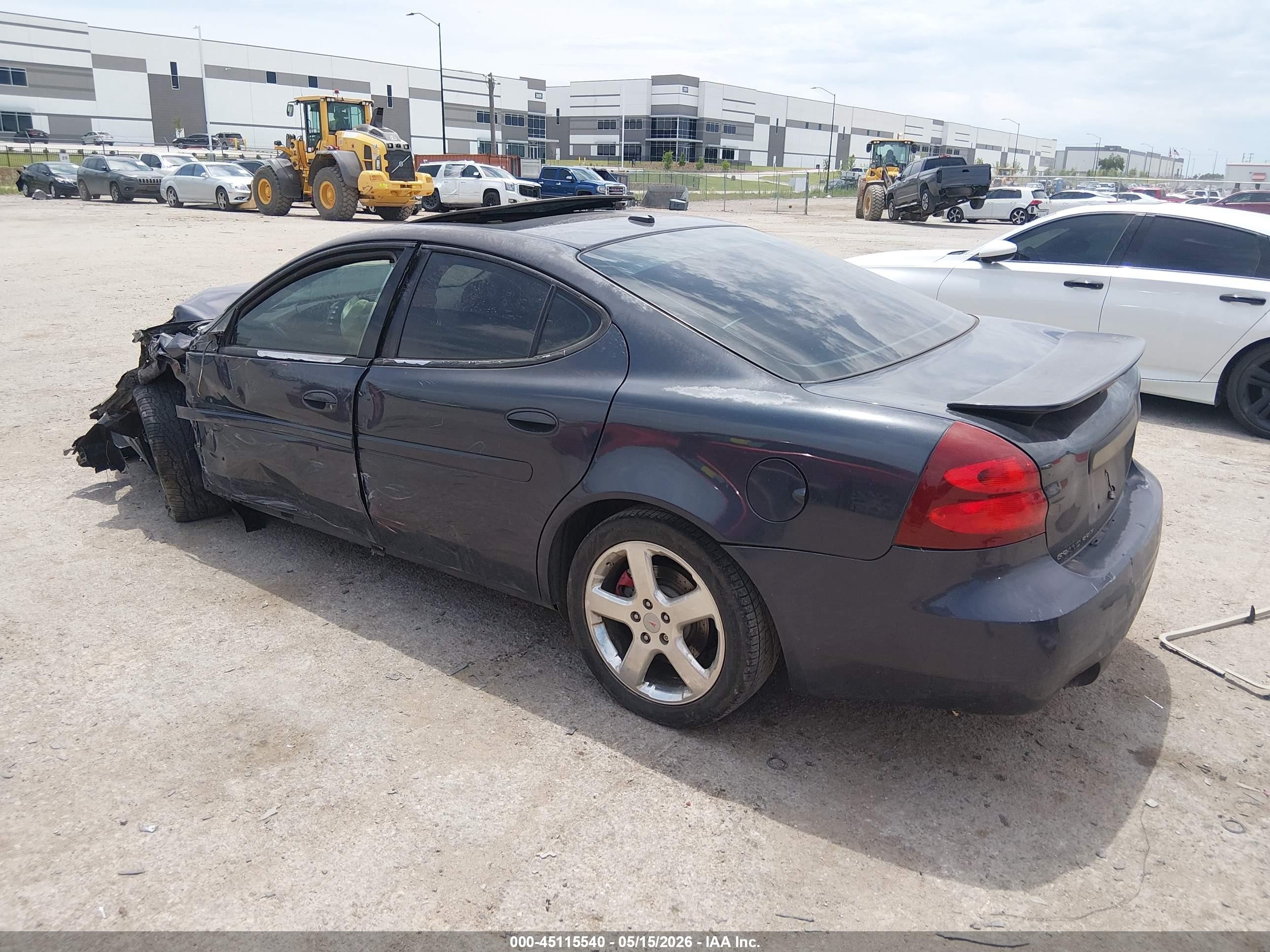 2008 Pontiac Grand Prix Gxp Gray vin: 2G2WC55C781160687