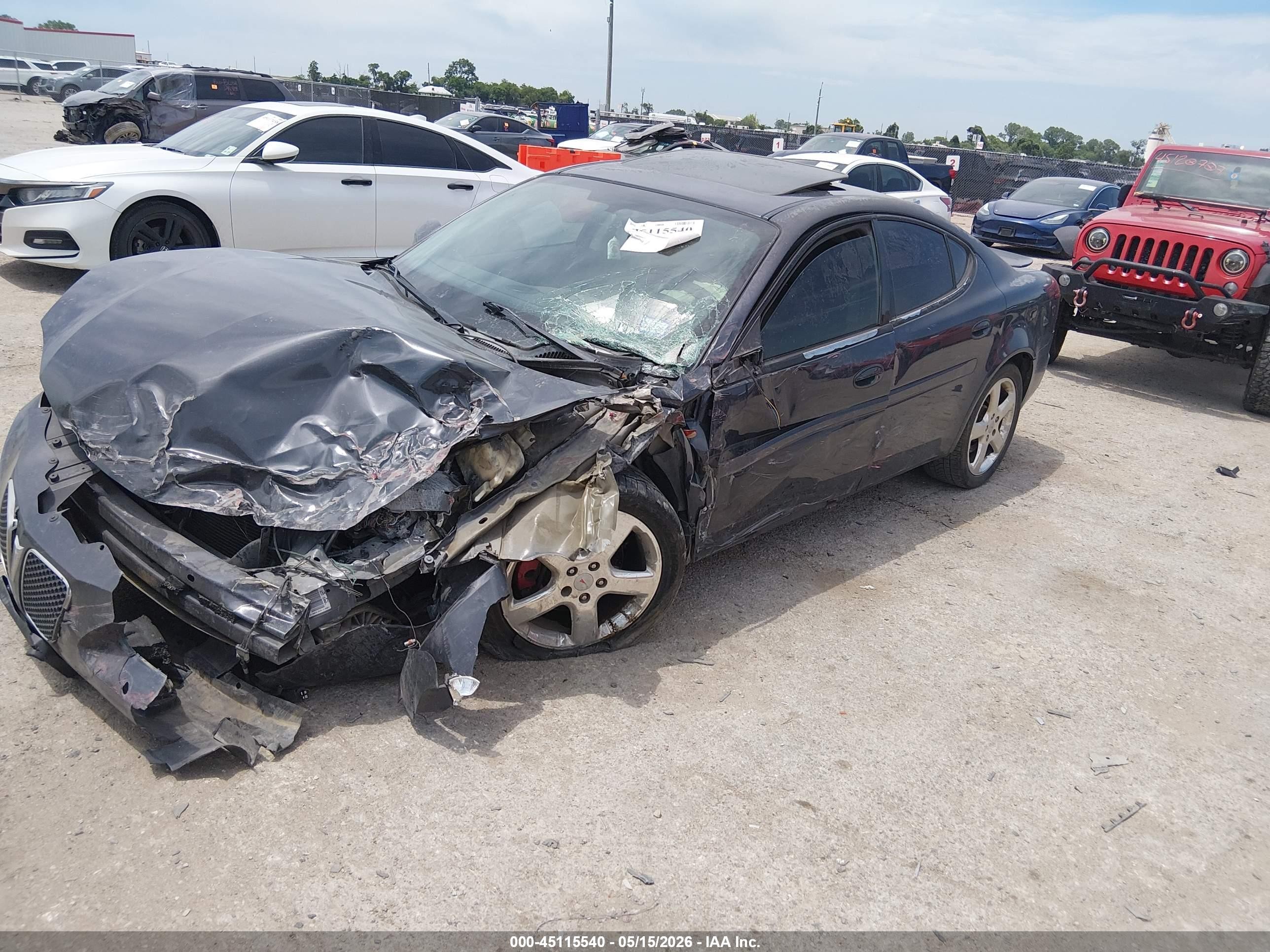 2008 Pontiac Grand Prix Gxp Gray vin: 2G2WC55C781160687