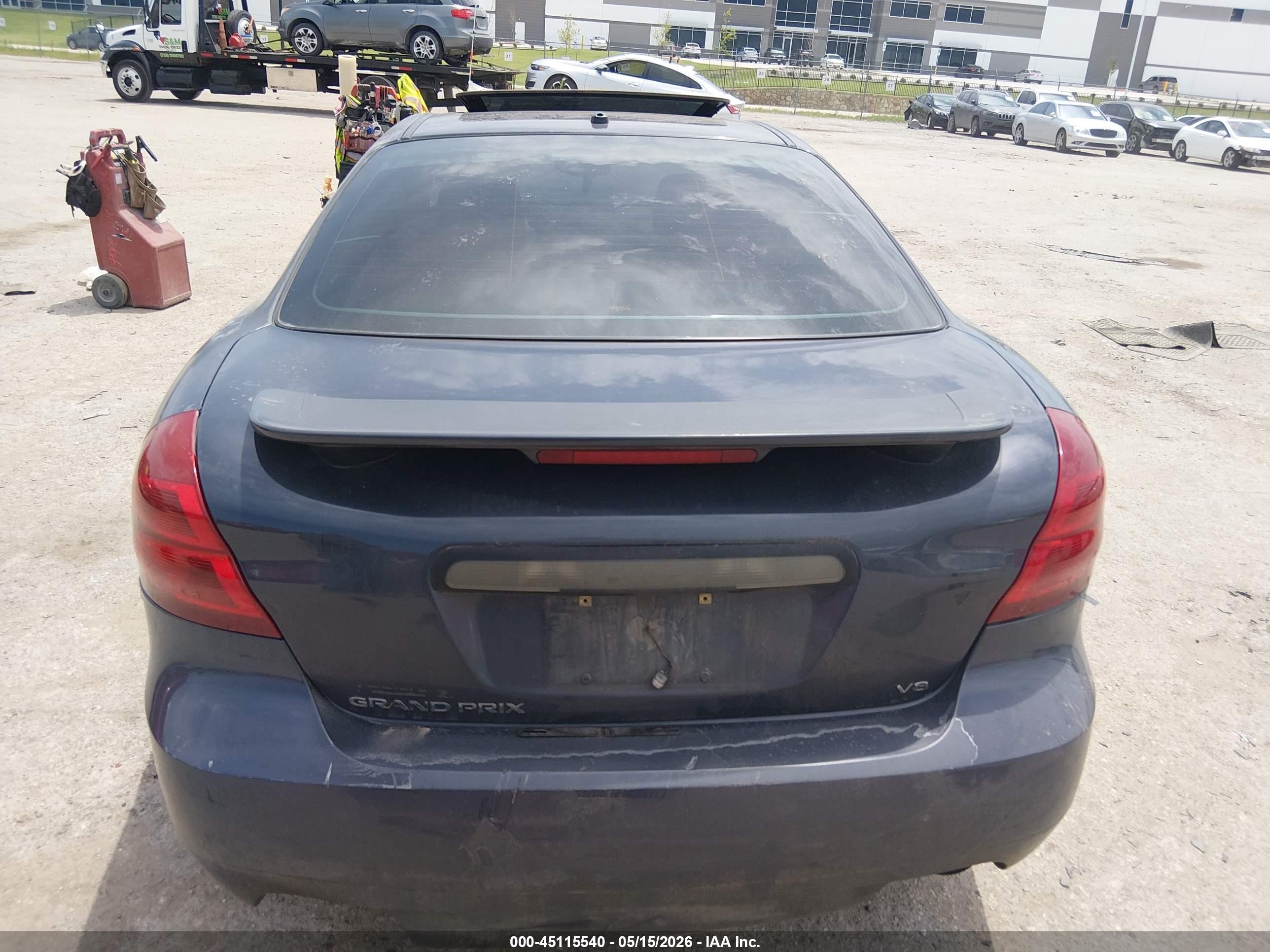 2008 Pontiac Grand Prix Gxp Gray vin: 2G2WC55C781160687
