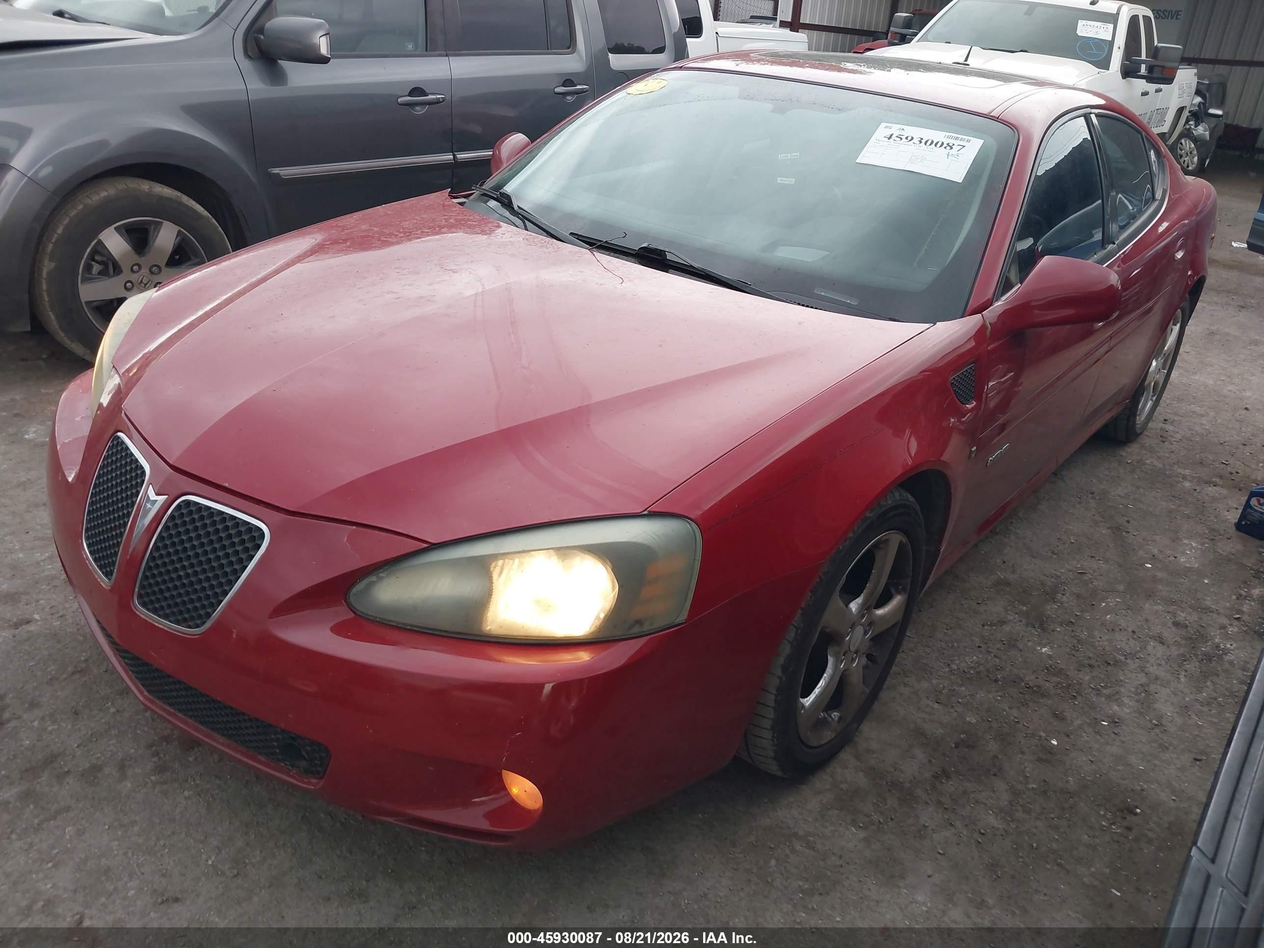 2006 Pontiac Grand Prix Gxp Red vin: 2G2WC58C161308762
