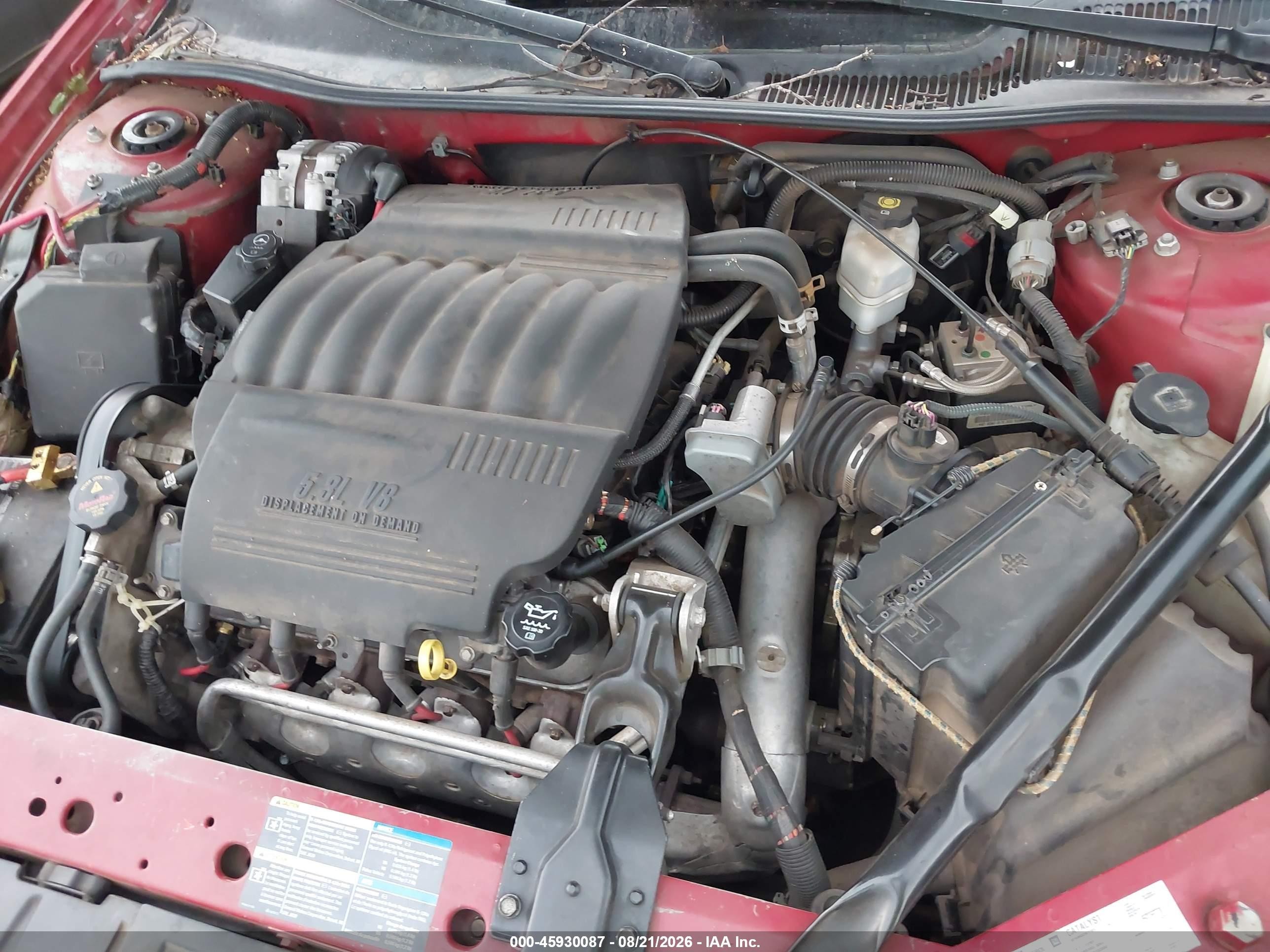 2006 Pontiac Grand Prix Gxp Red vin: 2G2WC58C161308762