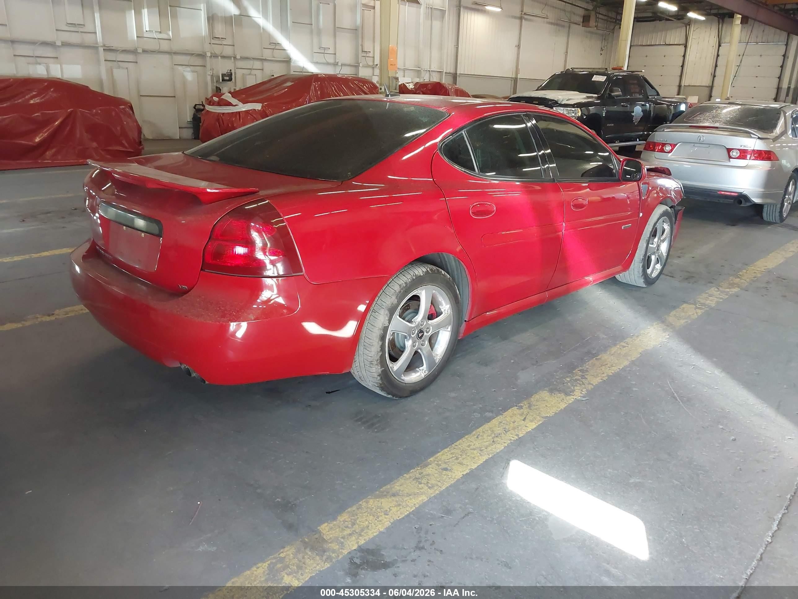 2006 Pontiac Grand Prix Gxp Red vin: 2G2WC58C161309992