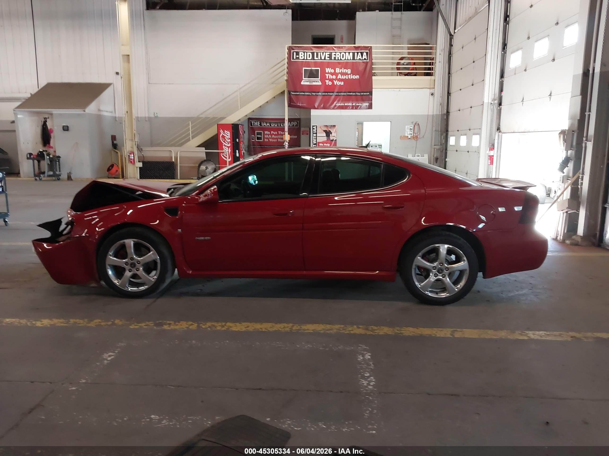 2006 Pontiac Grand Prix Gxp Red vin: 2G2WC58C161309992