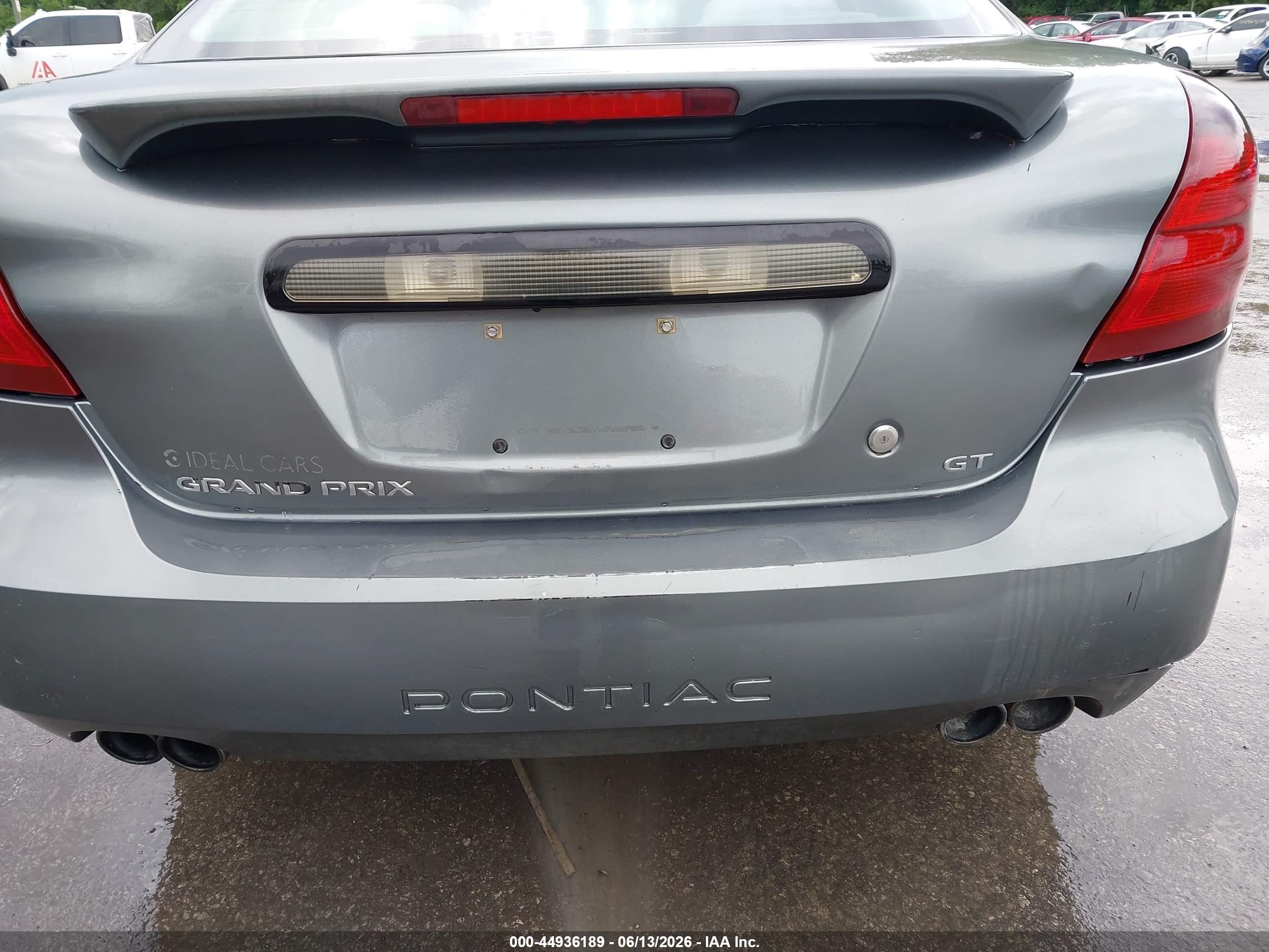2004 Pontiac Grand Prix Gt1 Серый vin: 2G2WP522241331341