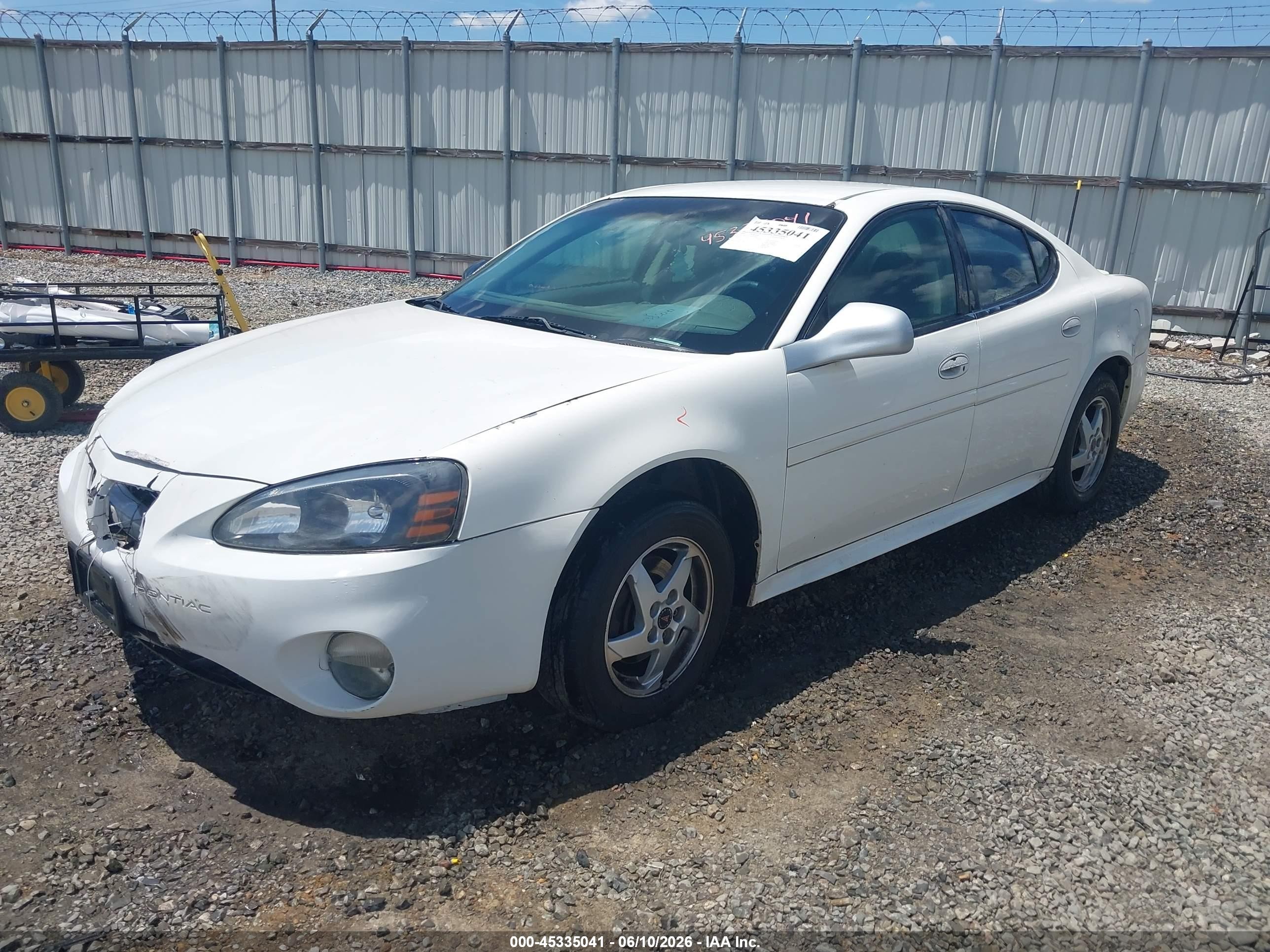 2004 Pontiac Grand Prix Gt1 White vin: 2G2WP522441201996