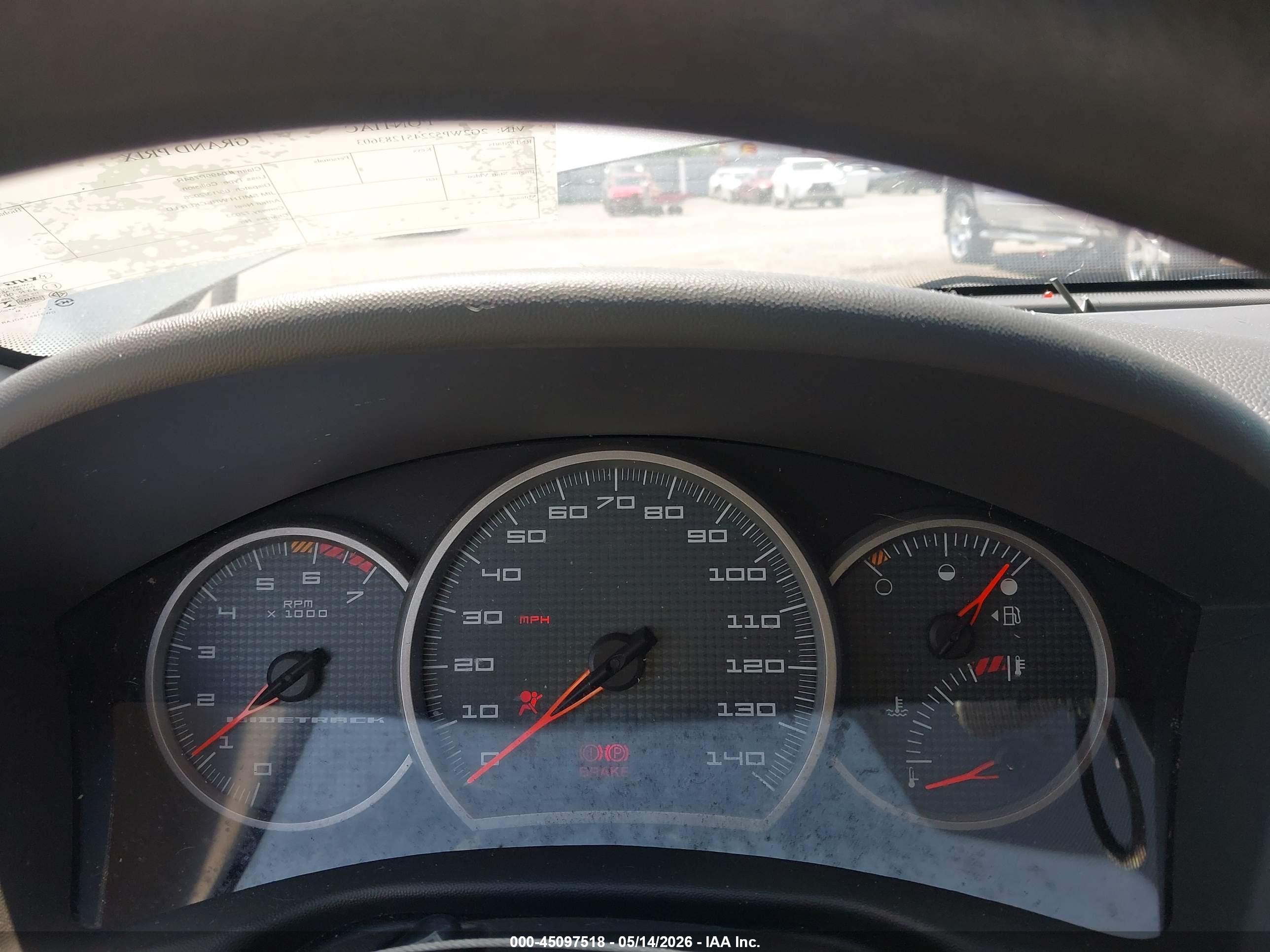 2005 Pontiac Grand Prix   Gray vin: 2G2WP522451283603