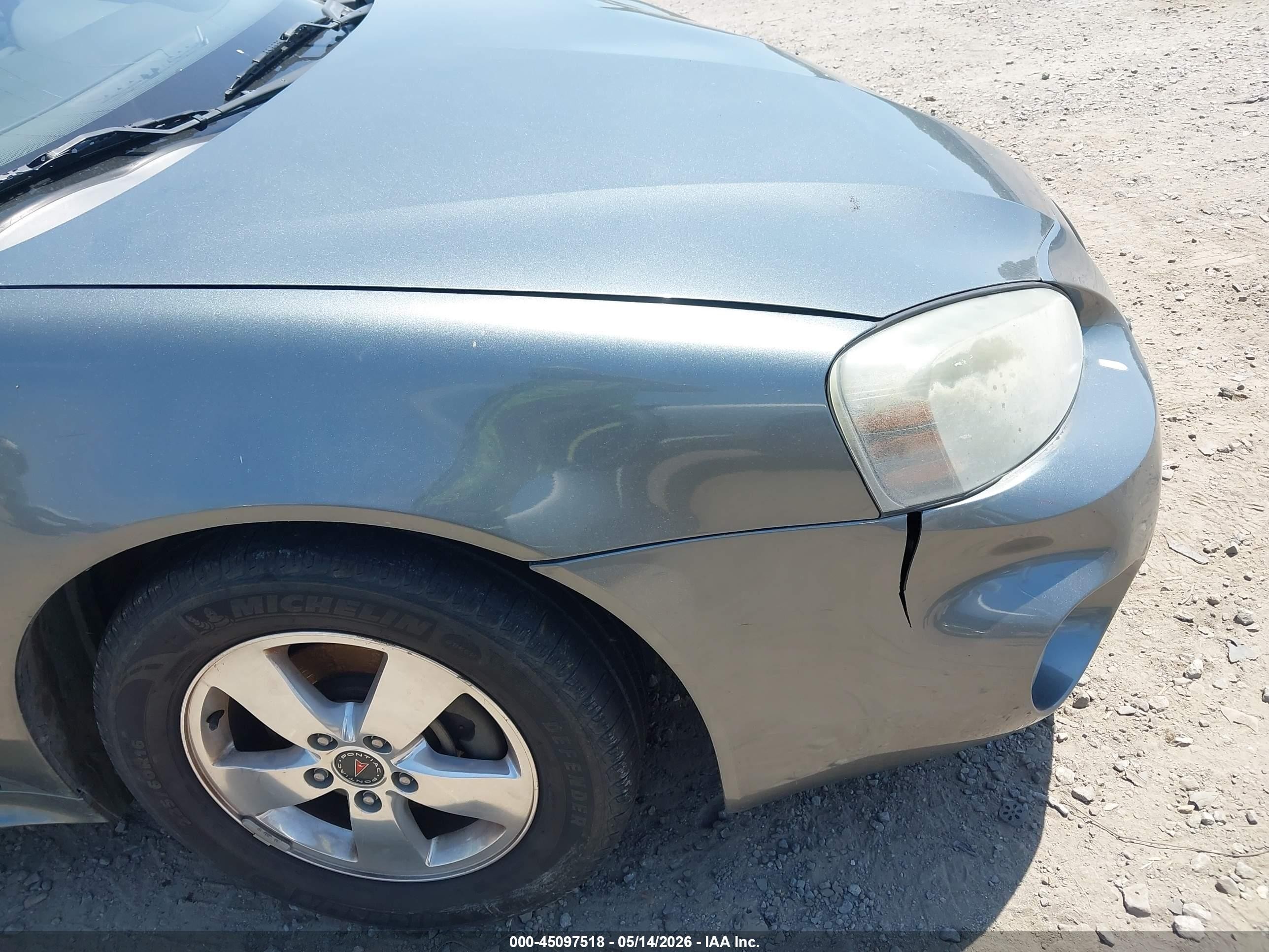 2005 Pontiac Grand Prix   Gray vin: 2G2WP522451283603