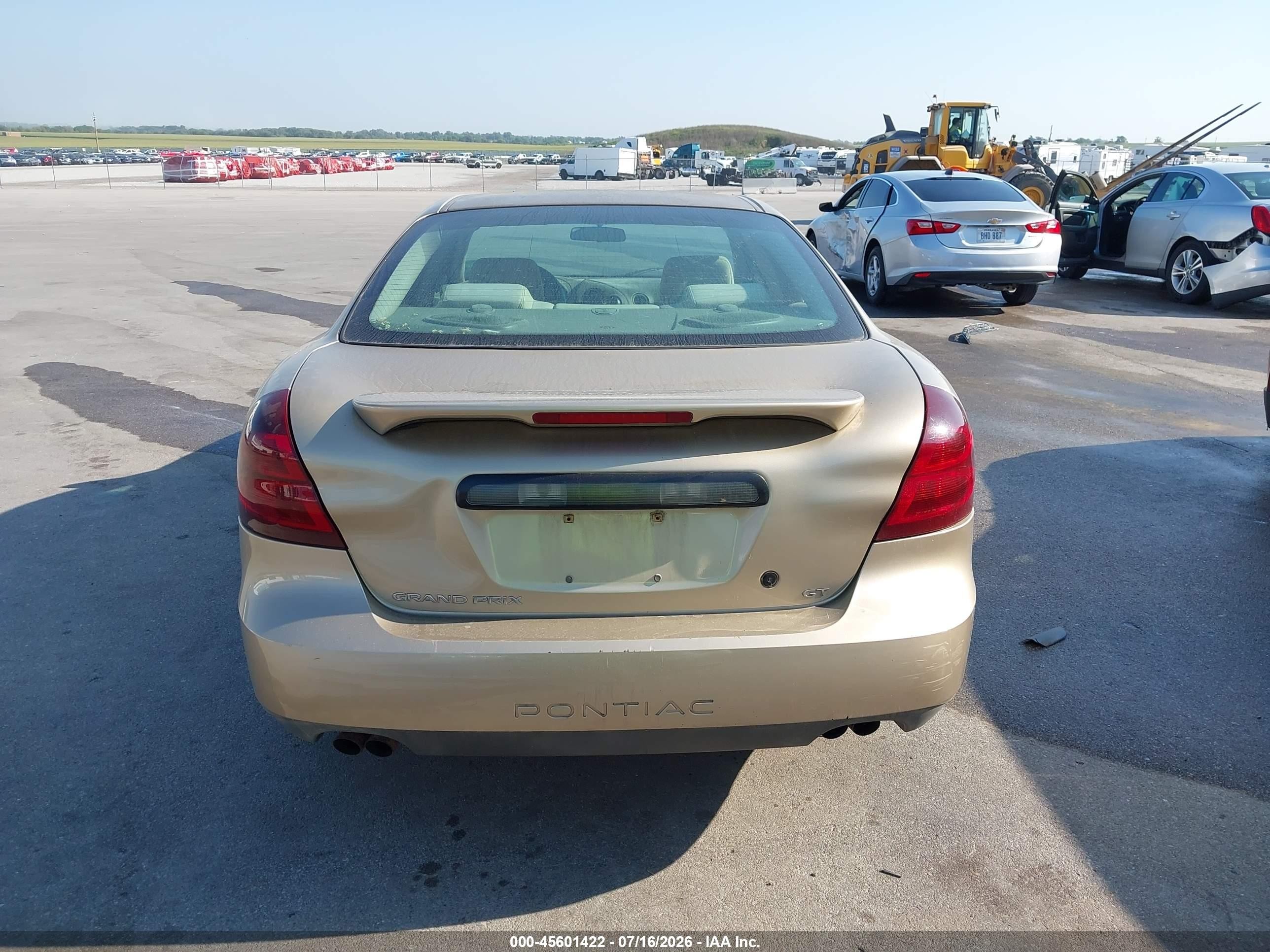 2004 Pontiac Grand Prix Gt1 Tan vin: 2G2WP522541286055