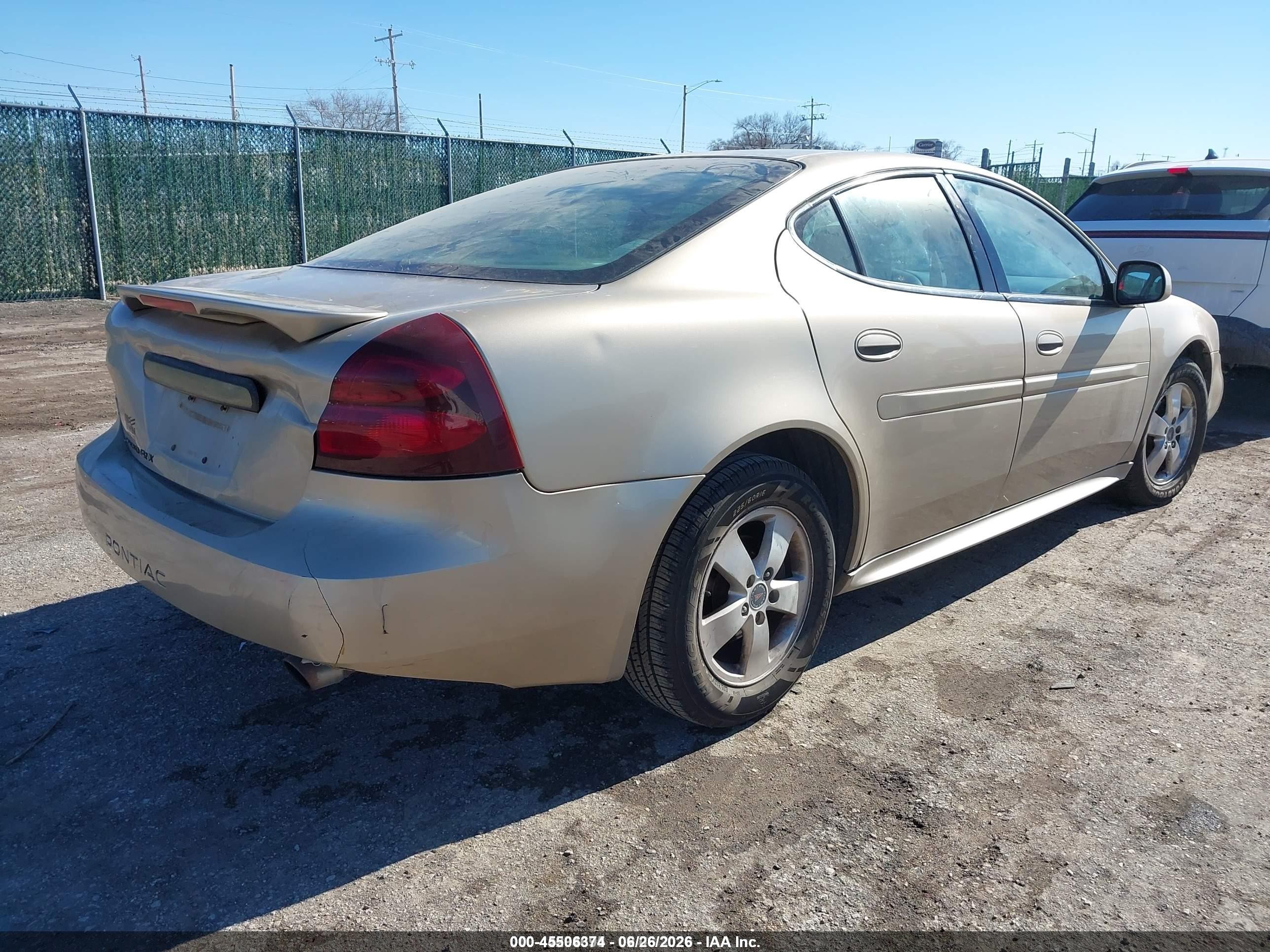 2005 Pontiac Grand Prix   Beige vin: 2G2WP522551307035