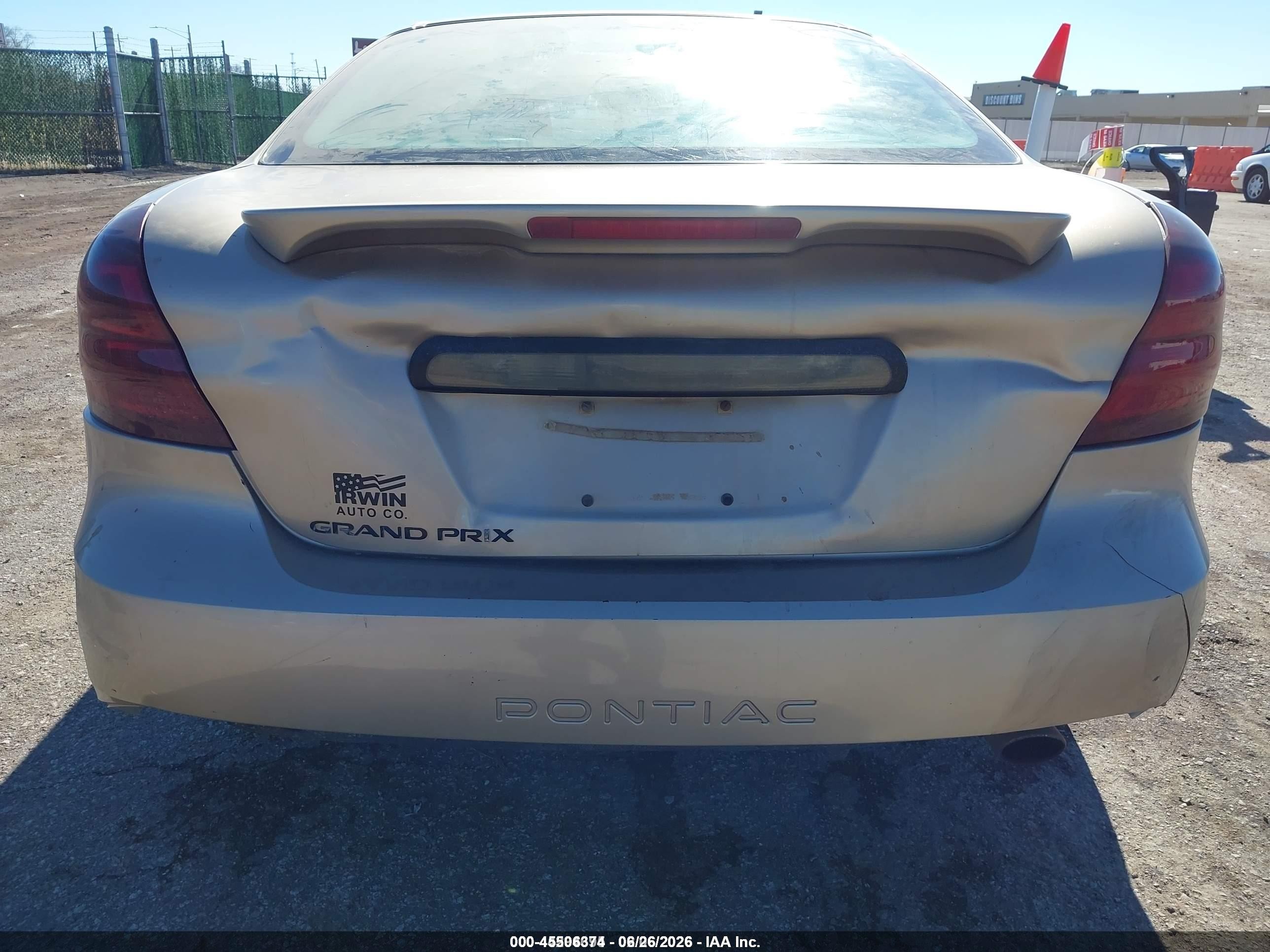2005 Pontiac Grand Prix   Beige vin: 2G2WP522551307035