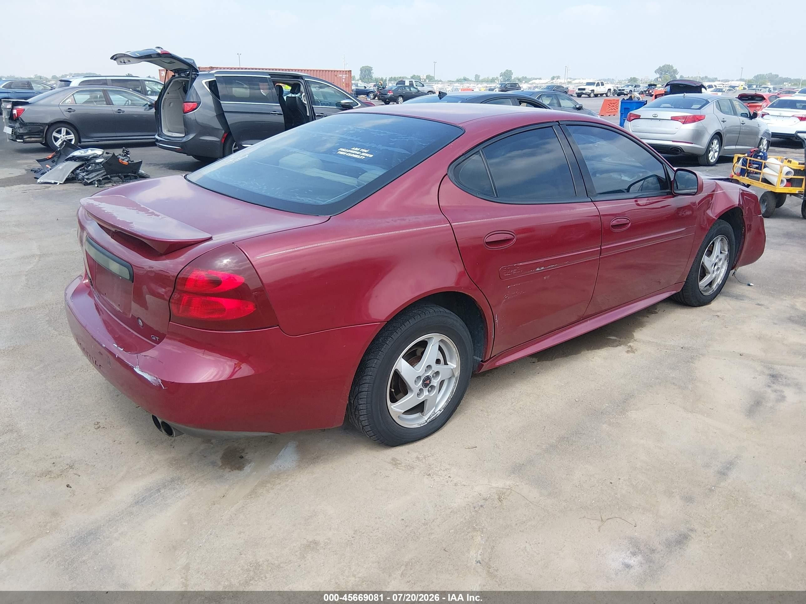 2004 Pontiac Grand Prix Gt1 Red vin: 2G2WP522641364178