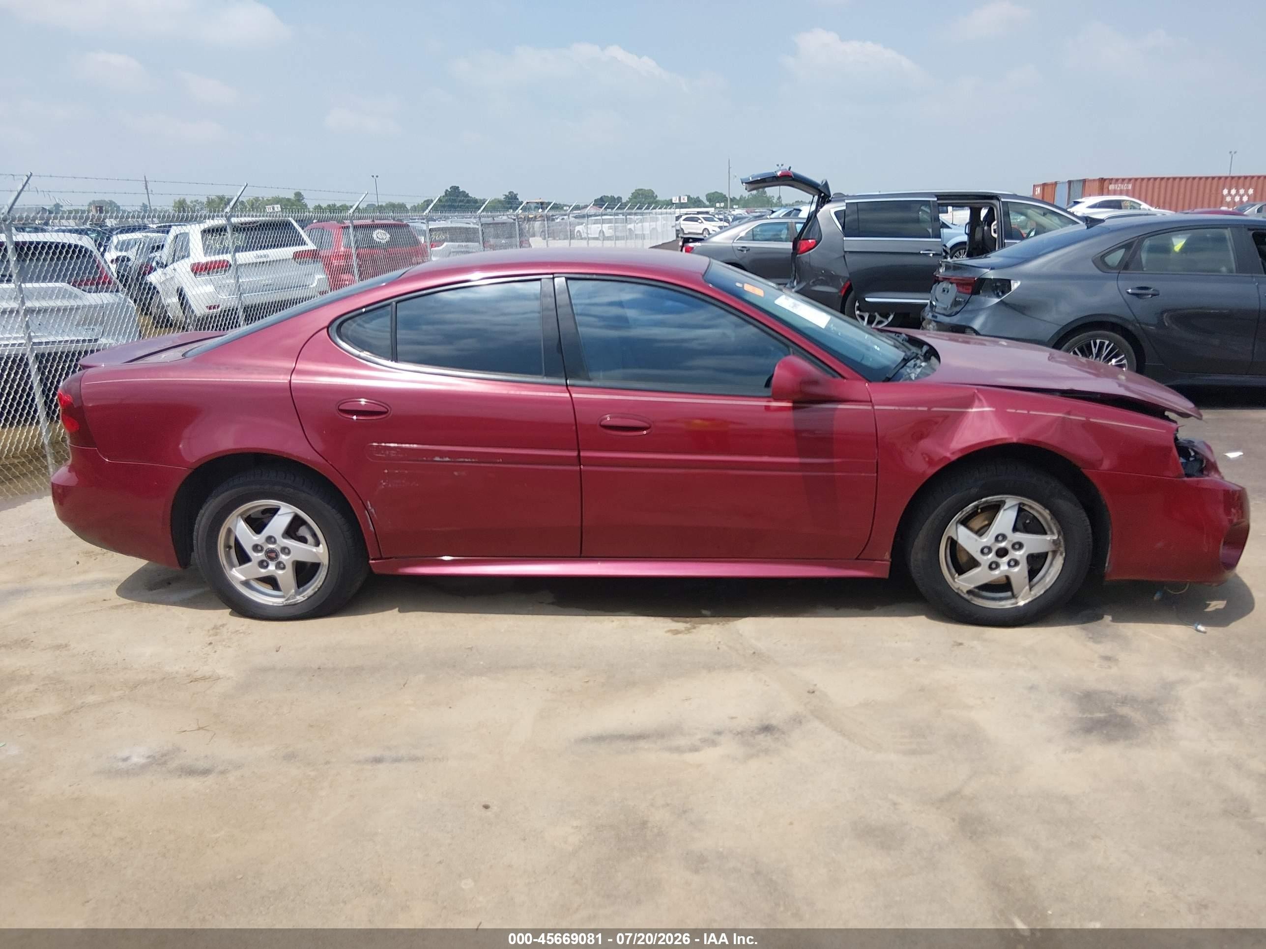 2004 Pontiac Grand Prix Gt1 Red vin: 2G2WP522641364178