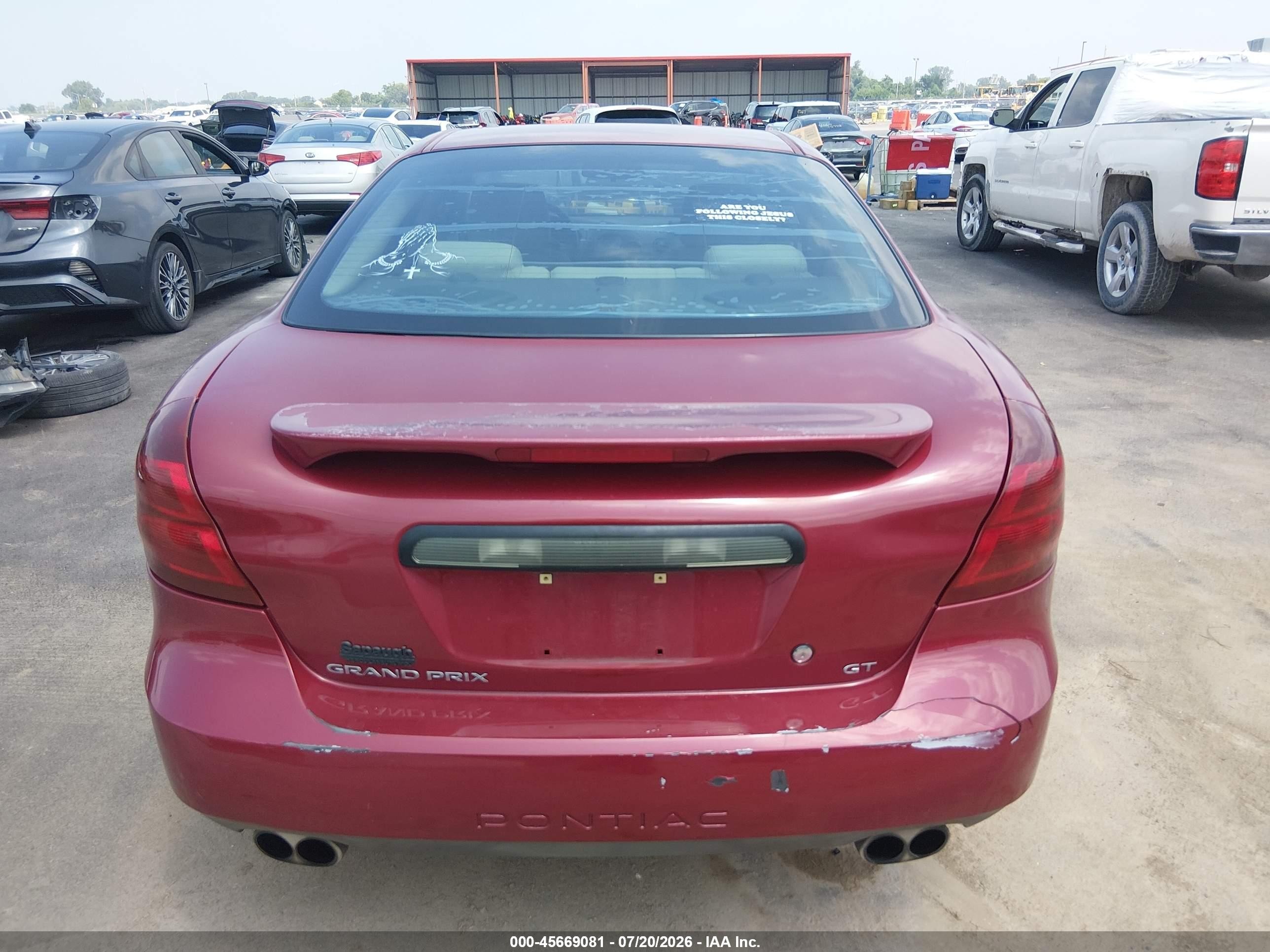 2004 Pontiac Grand Prix Gt1 Red vin: 2G2WP522641364178