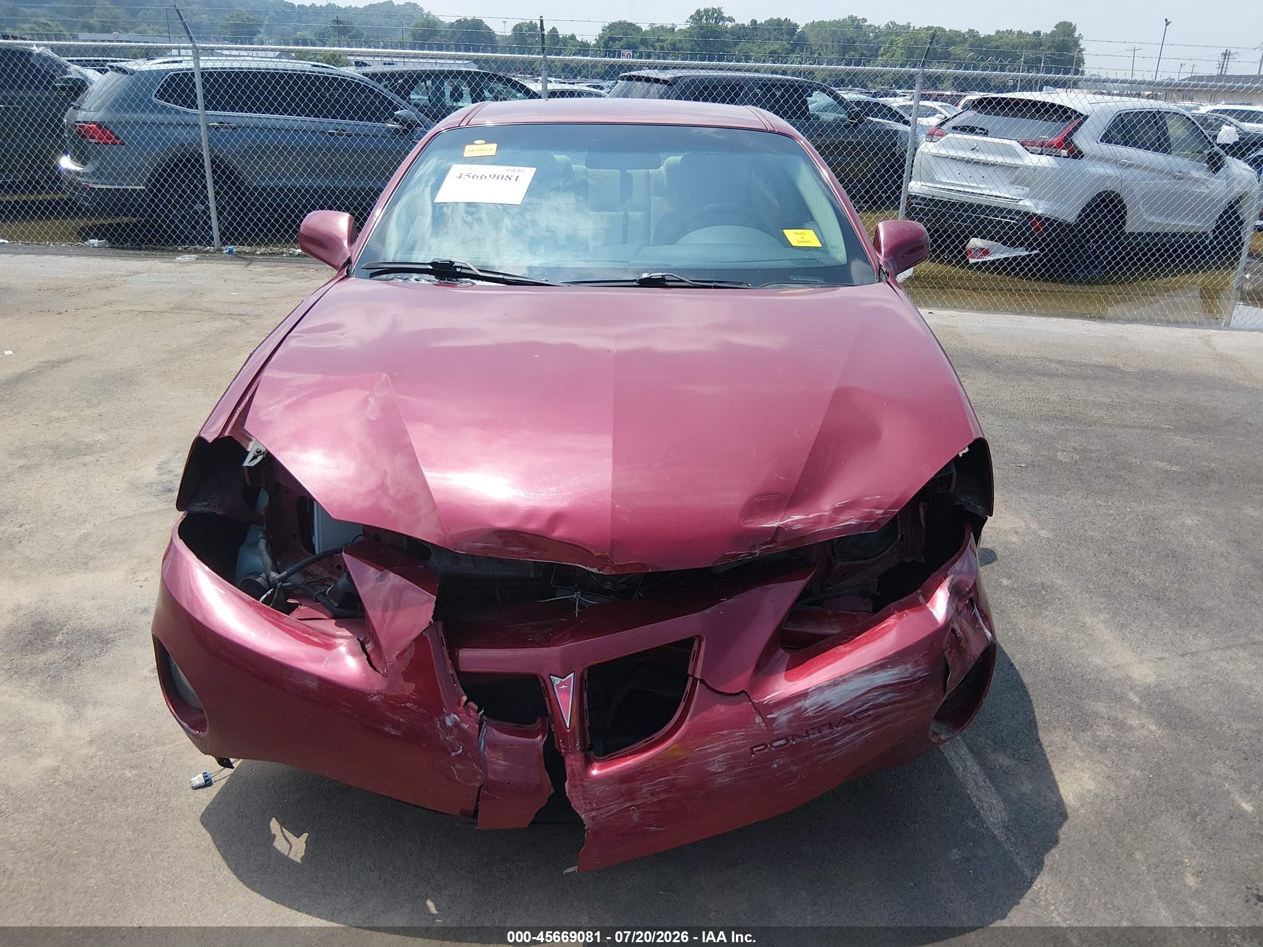 2004 Pontiac Grand Prix Gt1 Red vin: 2G2WP522641364178