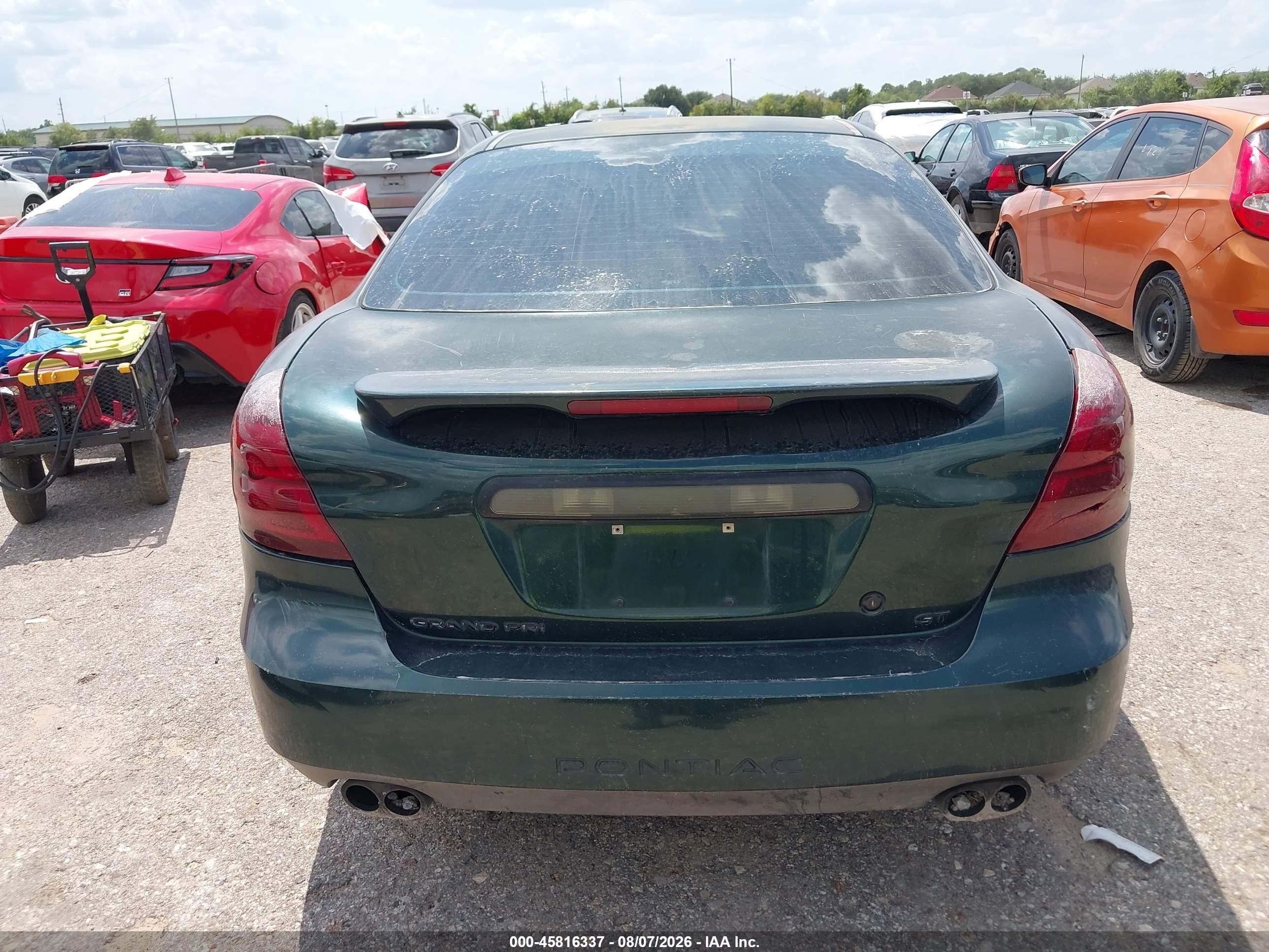 2004 Pontiac Grand Prix Gt1 Green vin: 2G2WP522841105210