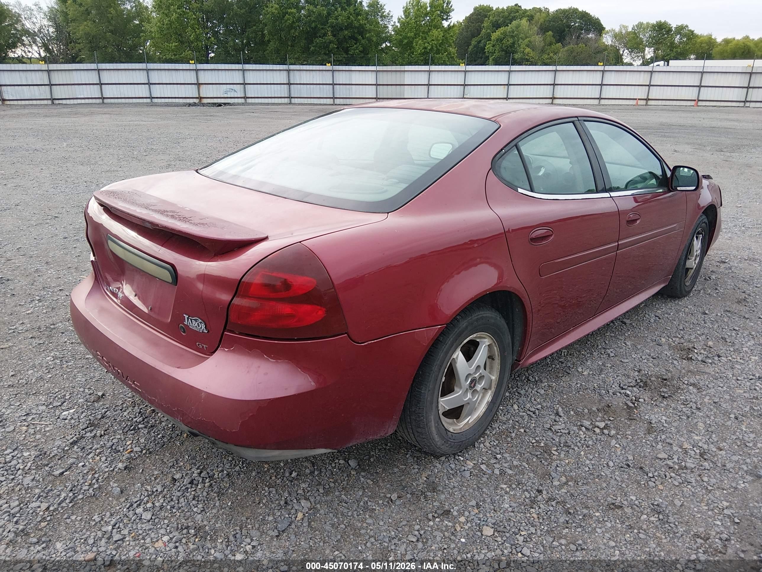 2004 Pontiac Grand Prix Gt1 Maroon vin: 2G2WP522841150244