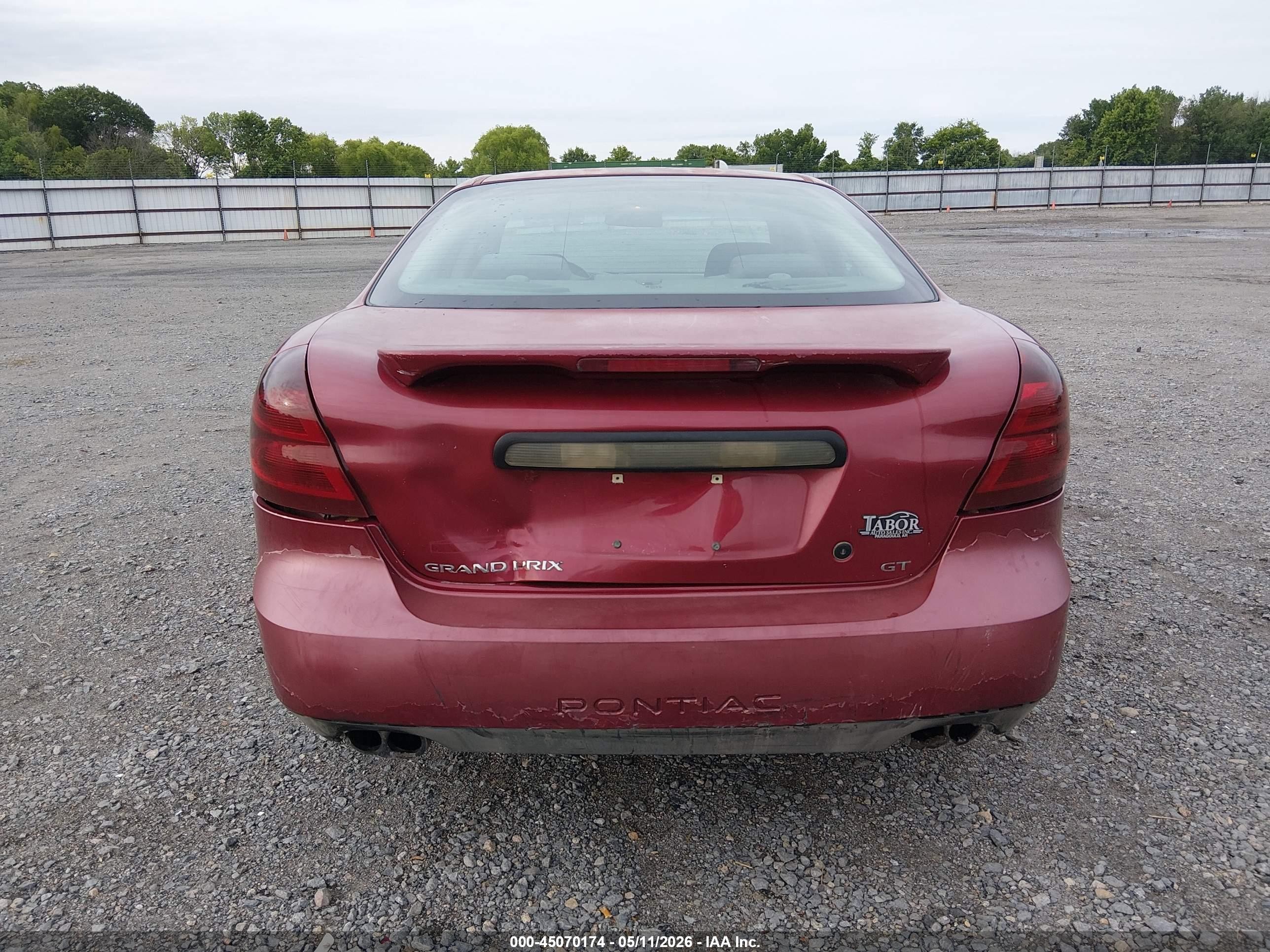 2004 Pontiac Grand Prix Gt1 Maroon vin: 2G2WP522841150244