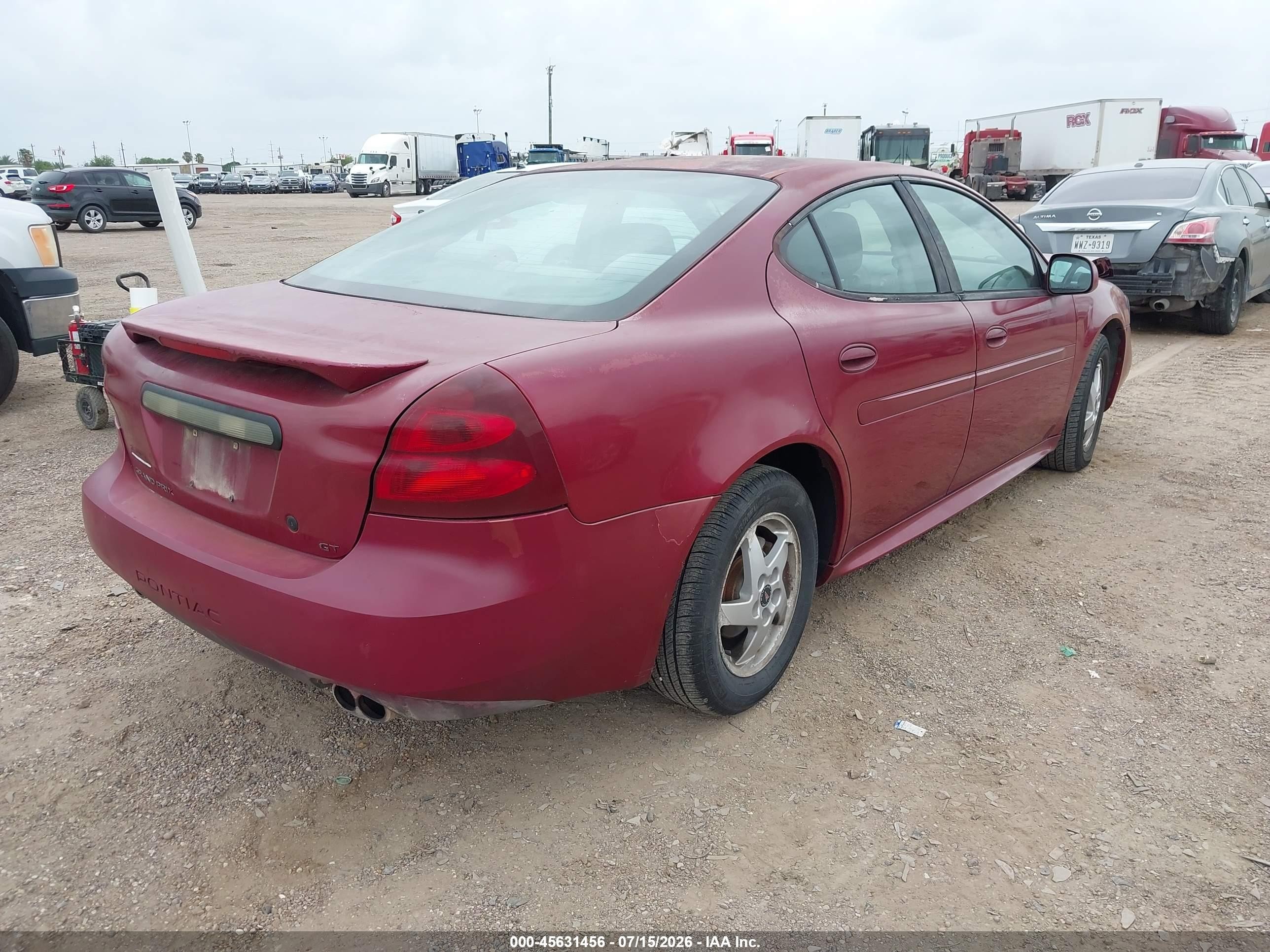 2004 Pontiac Grand Prix Gt1 Red vin: 2G2WP522841221913