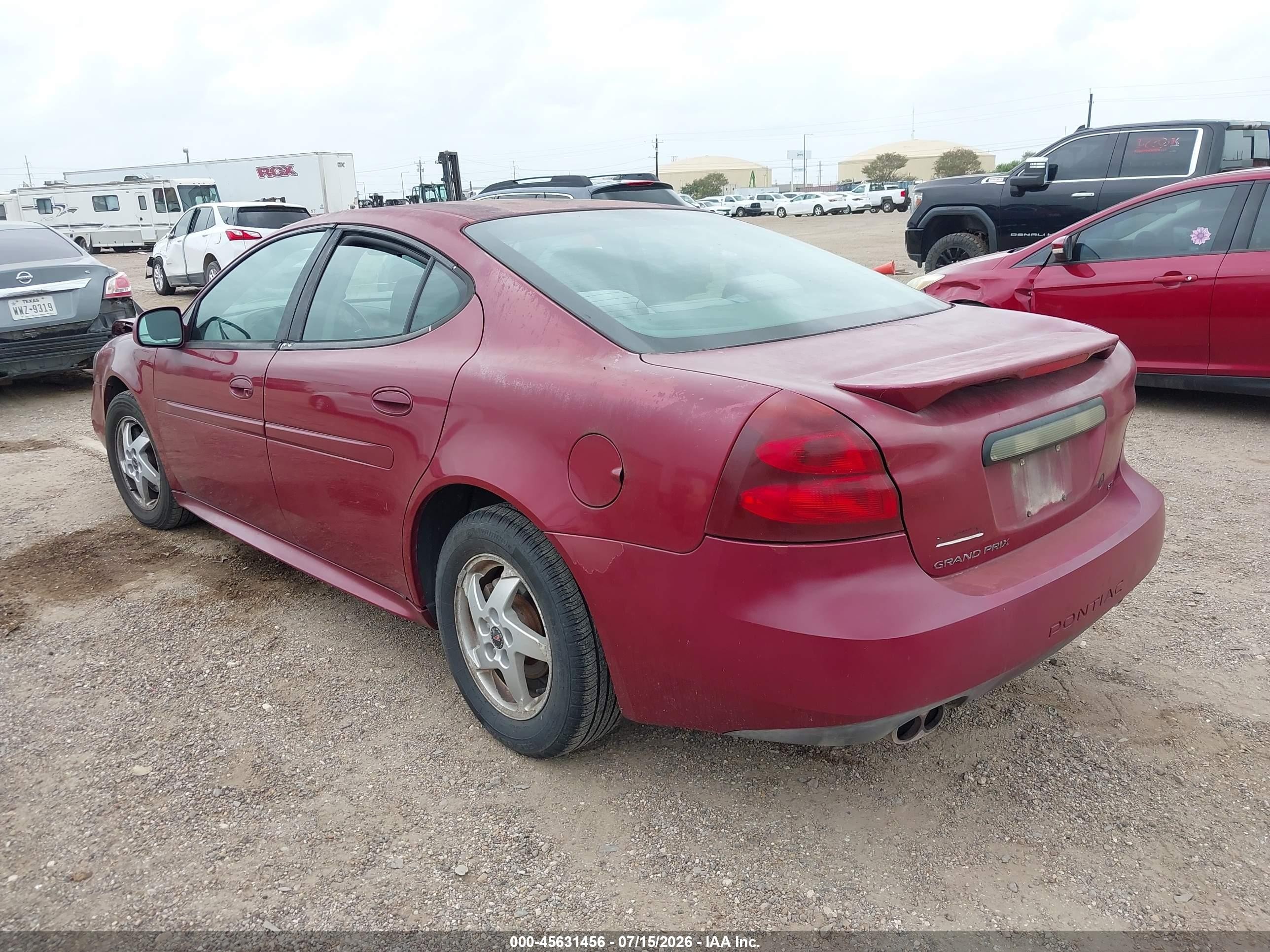 2004 Pontiac Grand Prix Gt1 Red vin: 2G2WP522841221913