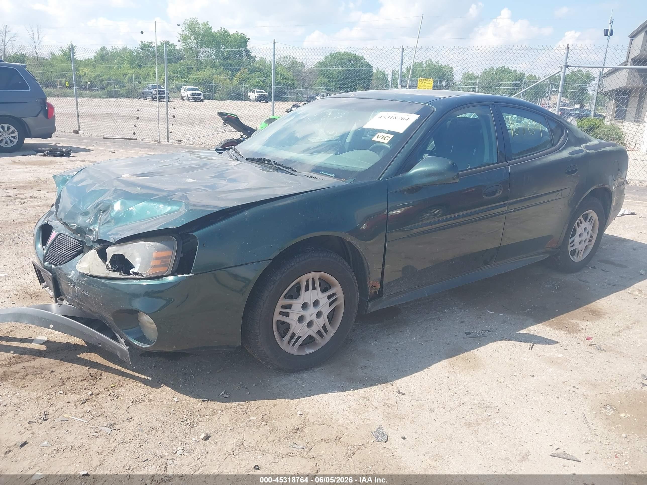 2004 Pontiac Grand Prix Gt1 Зеленый vin: 2G2WP522841279746