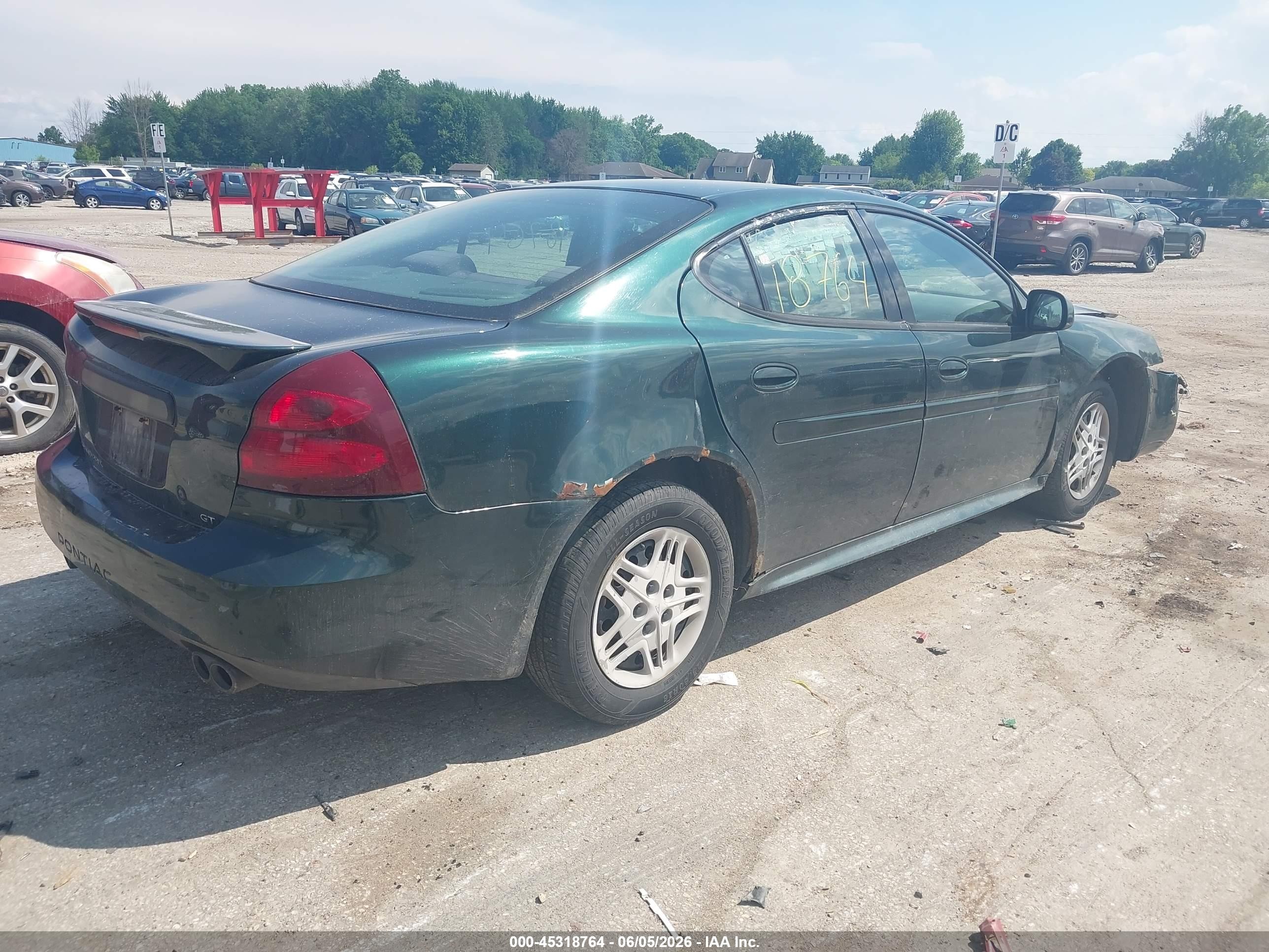 2004 Pontiac Grand Prix Gt1 Зеленый vin: 2G2WP522841279746