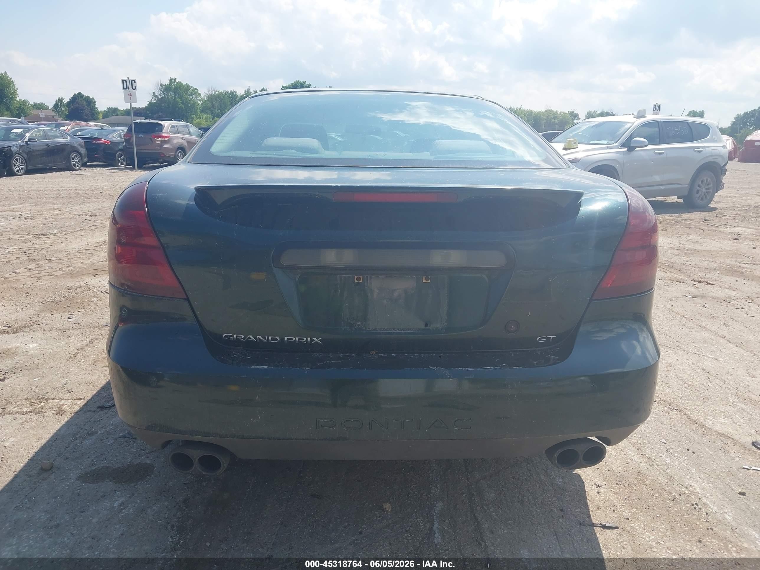 2004 Pontiac Grand Prix Gt1 Зеленый vin: 2G2WP522841279746