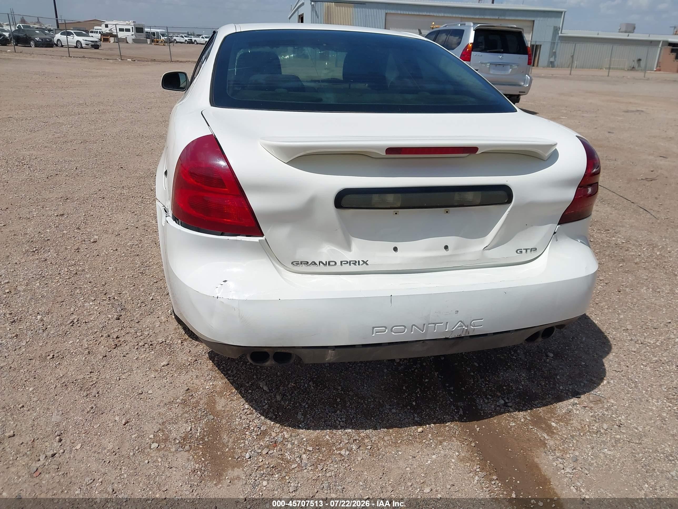 2004 Pontiac Grand Prix Gt1 White vin: 2G2WP522941309627