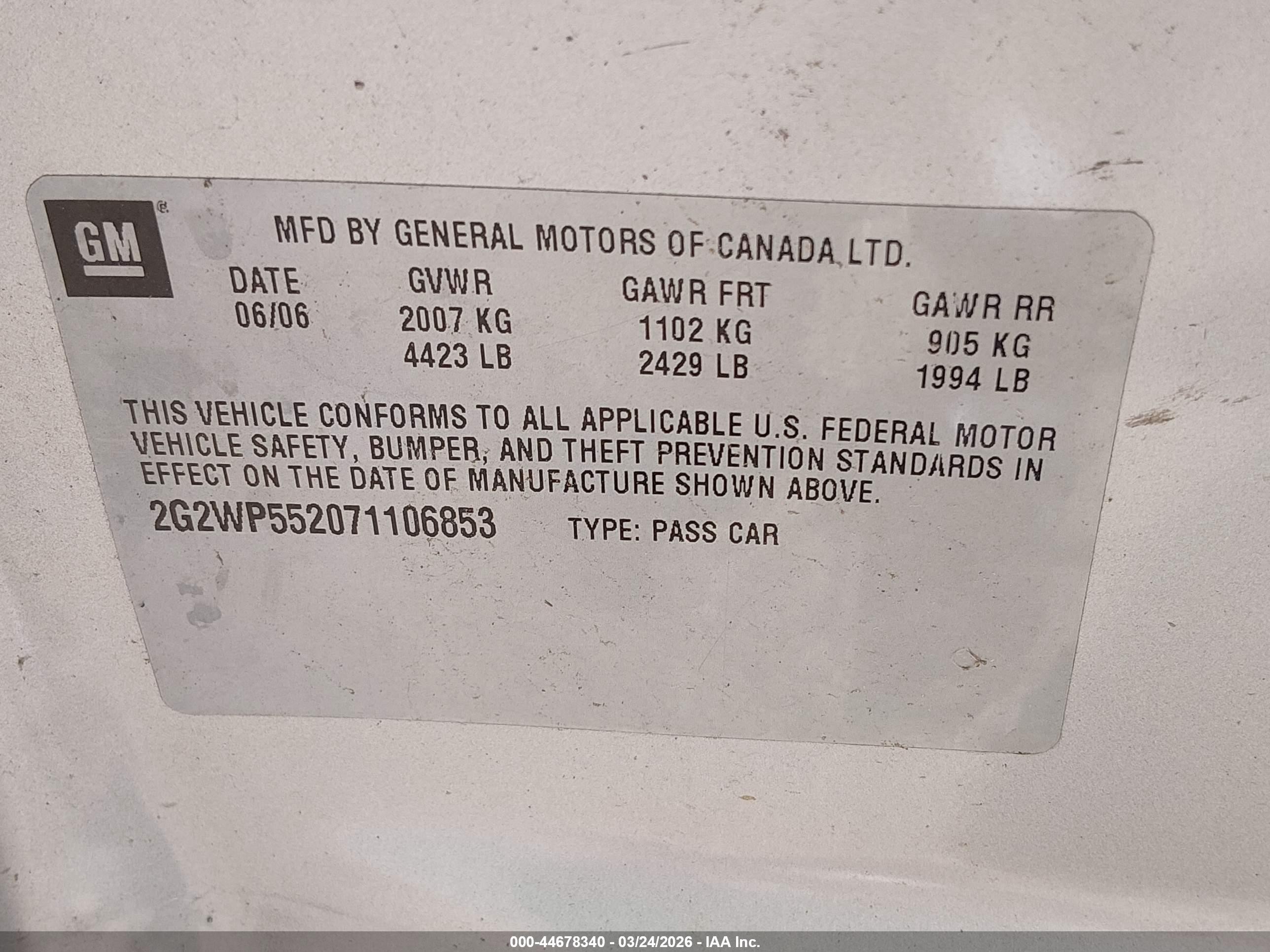 2007 Pontiac Grand Prix   Серебряный vin: 2G2WP552071106853
