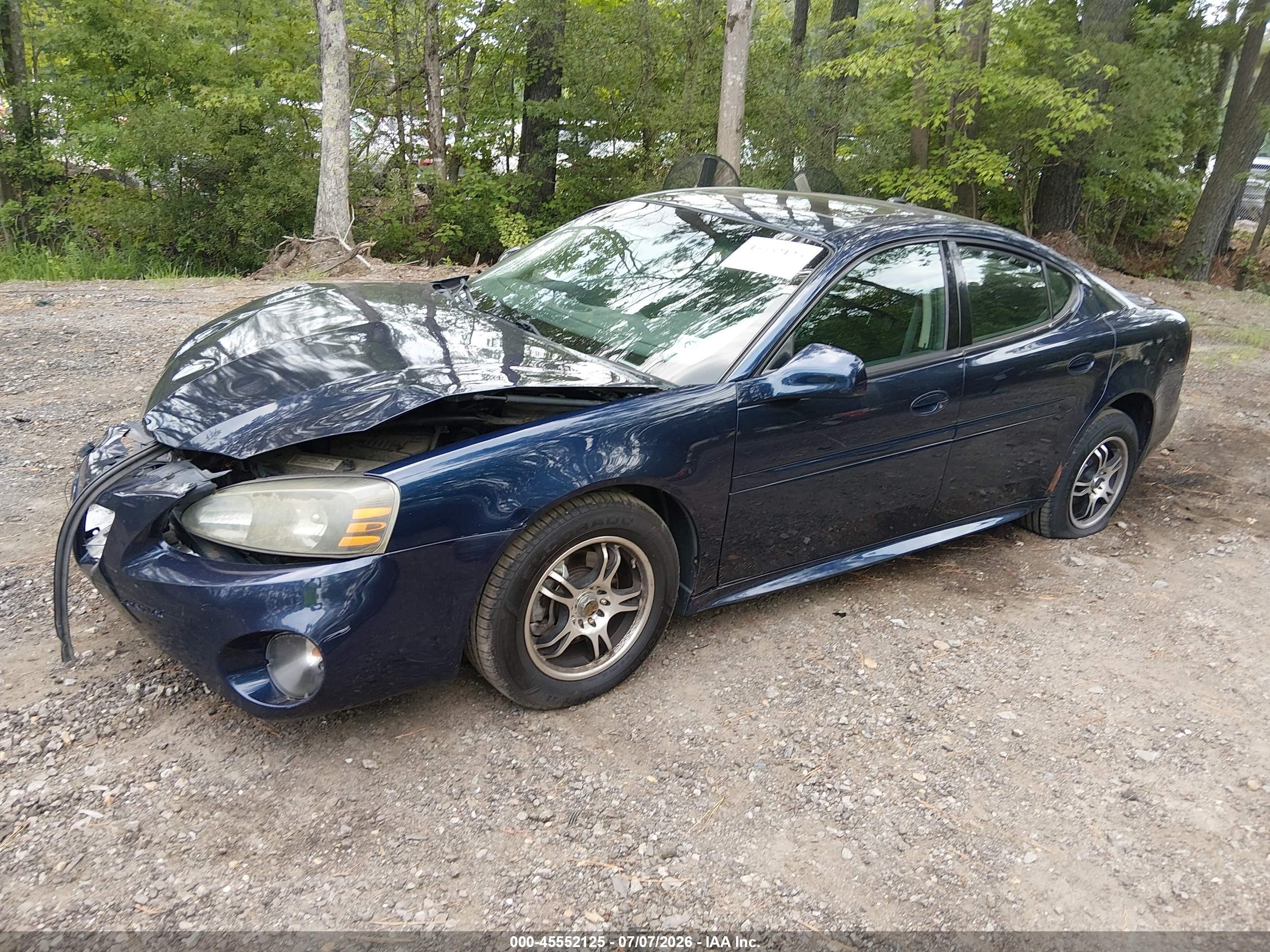 2007 Pontiac Grand Prix Blue vin: 2G2WP552071156653