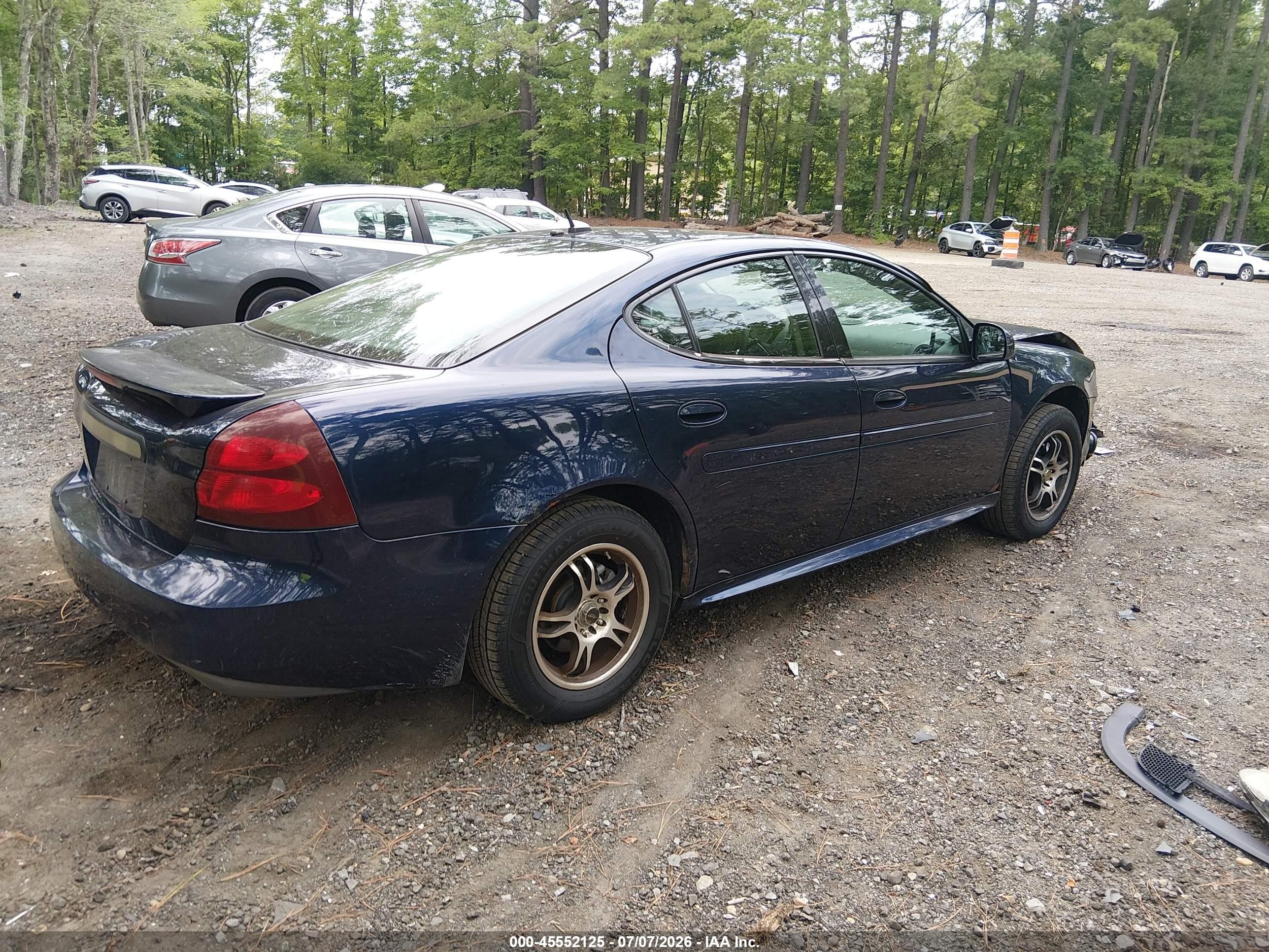 2007 Pontiac Grand Prix Blue vin: 2G2WP552071156653
