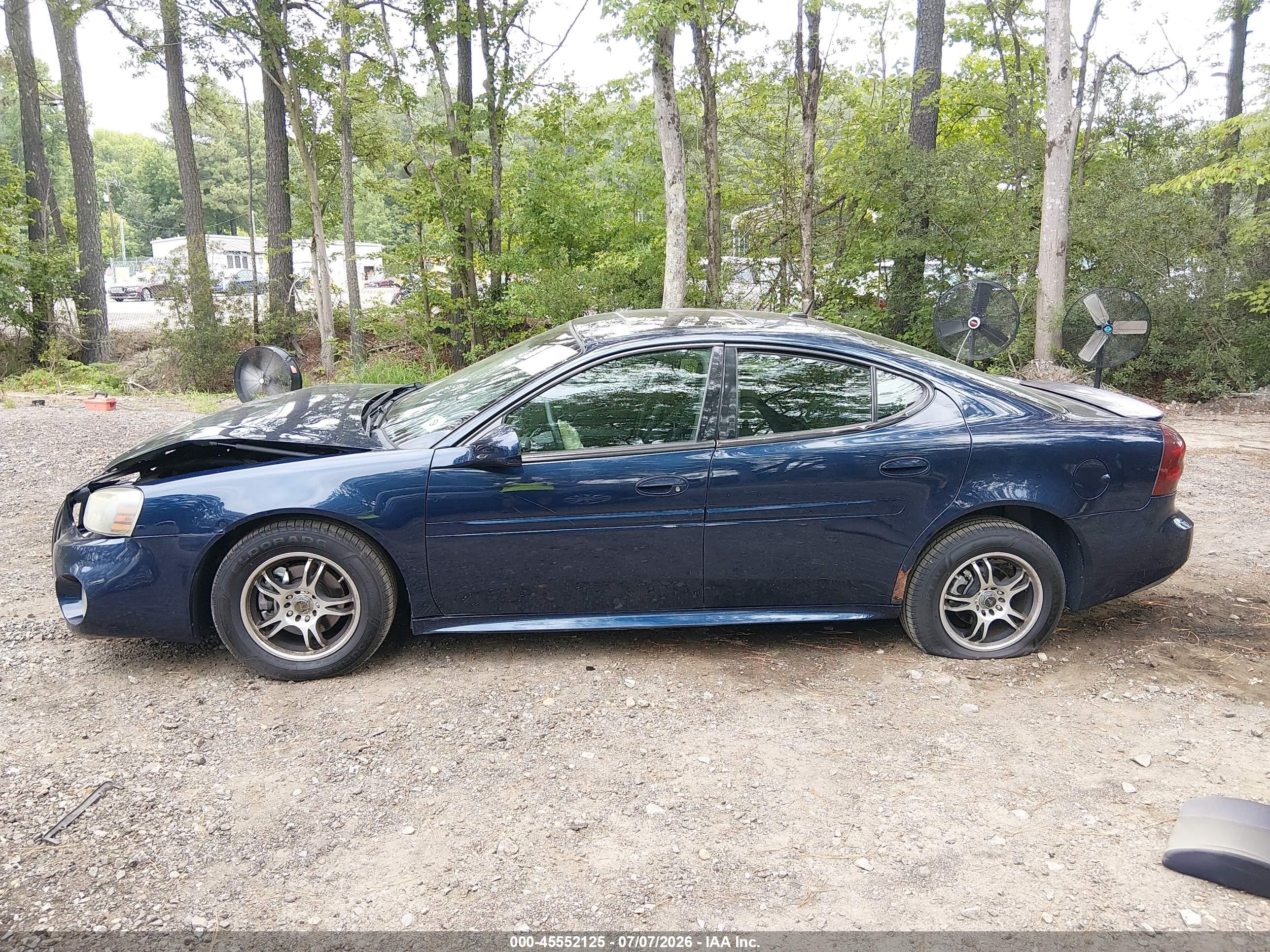 2007 Pontiac Grand Prix Blue vin: 2G2WP552071156653