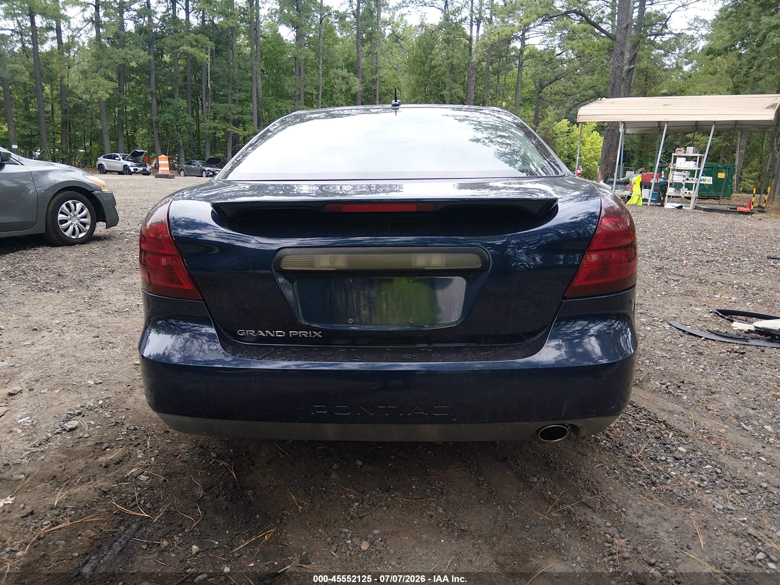 2007 Pontiac Grand Prix Blue vin: 2G2WP552071156653