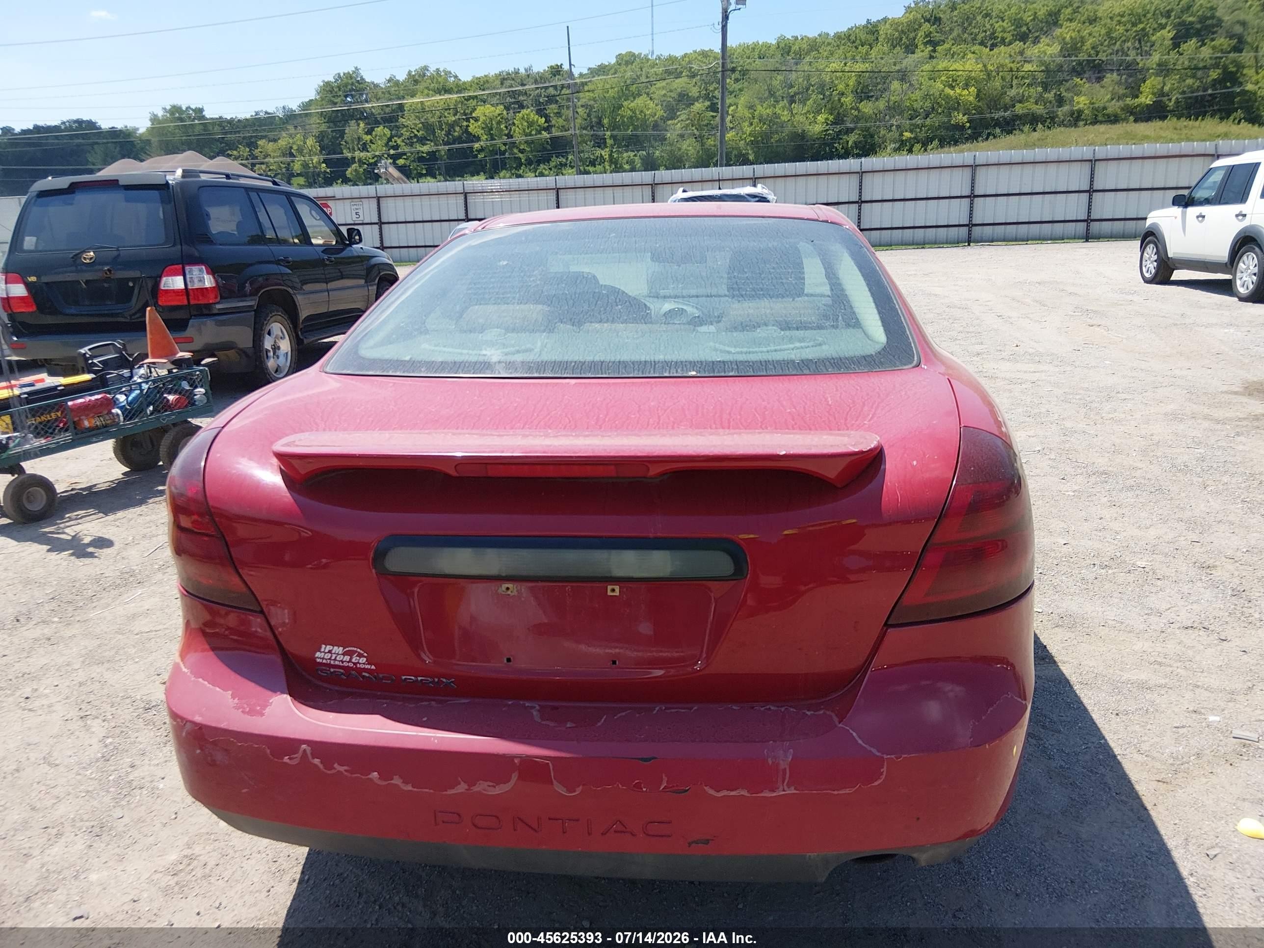 2007 Pontiac Grand Prix   Red vin: 2G2WP552171206203