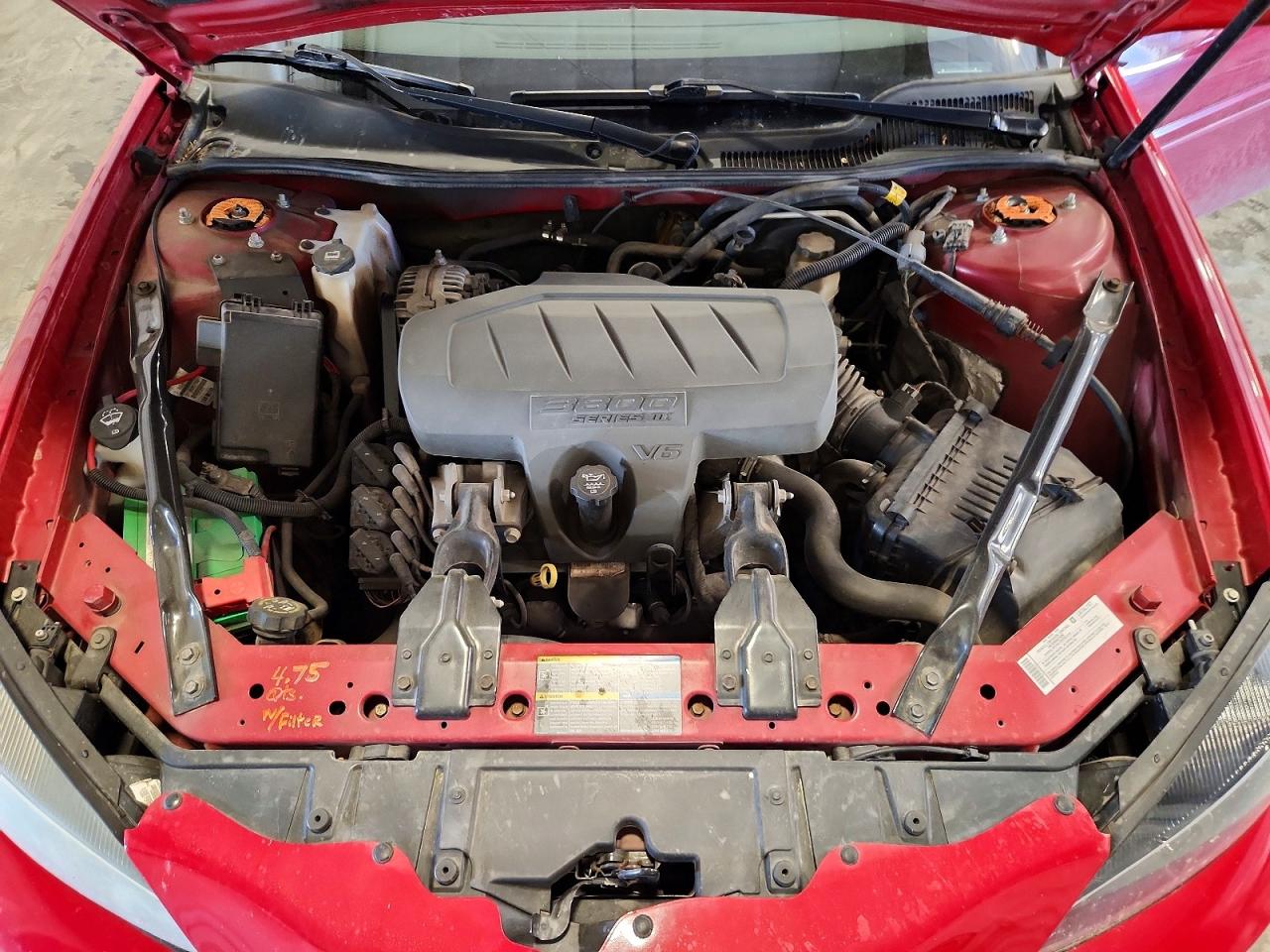 2008 Pontiac Grand Prix Red vin: 2G2WP552281101381