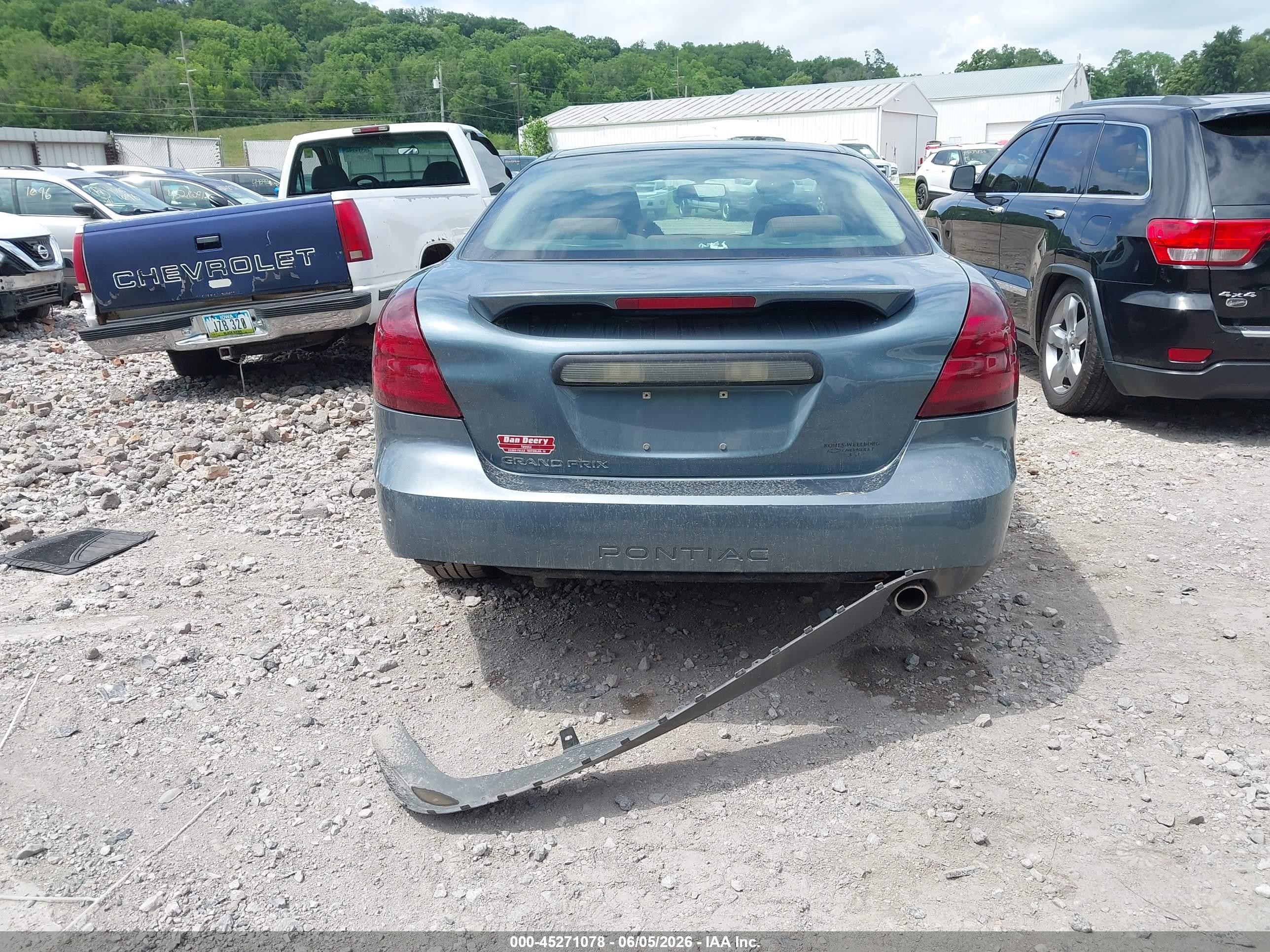 2007 Pontiac Grand Prix   Blue vin: 2G2WP552371192160