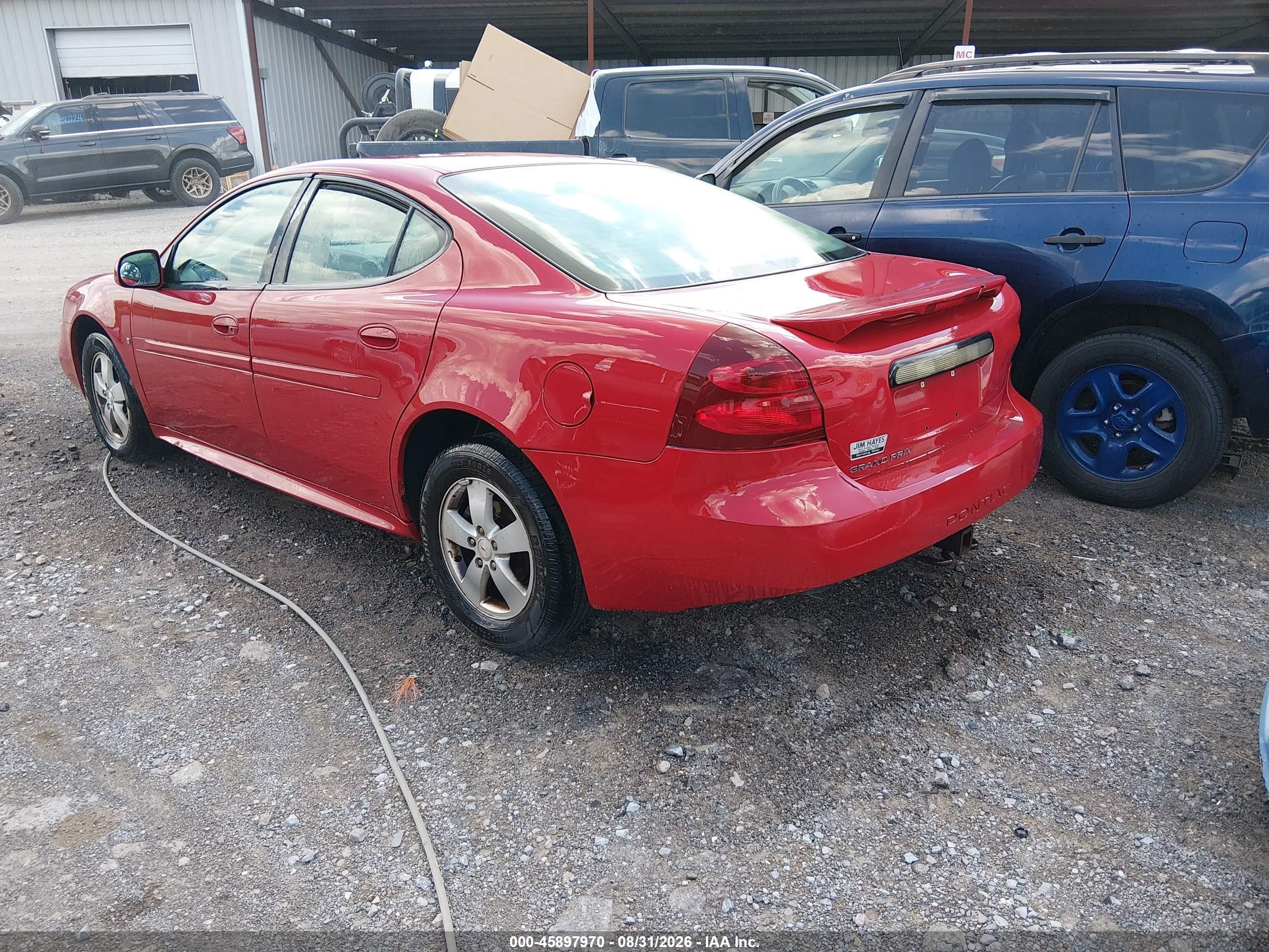 2008 Pontiac Grand Prix Красный vin: 2G2WP552381176574