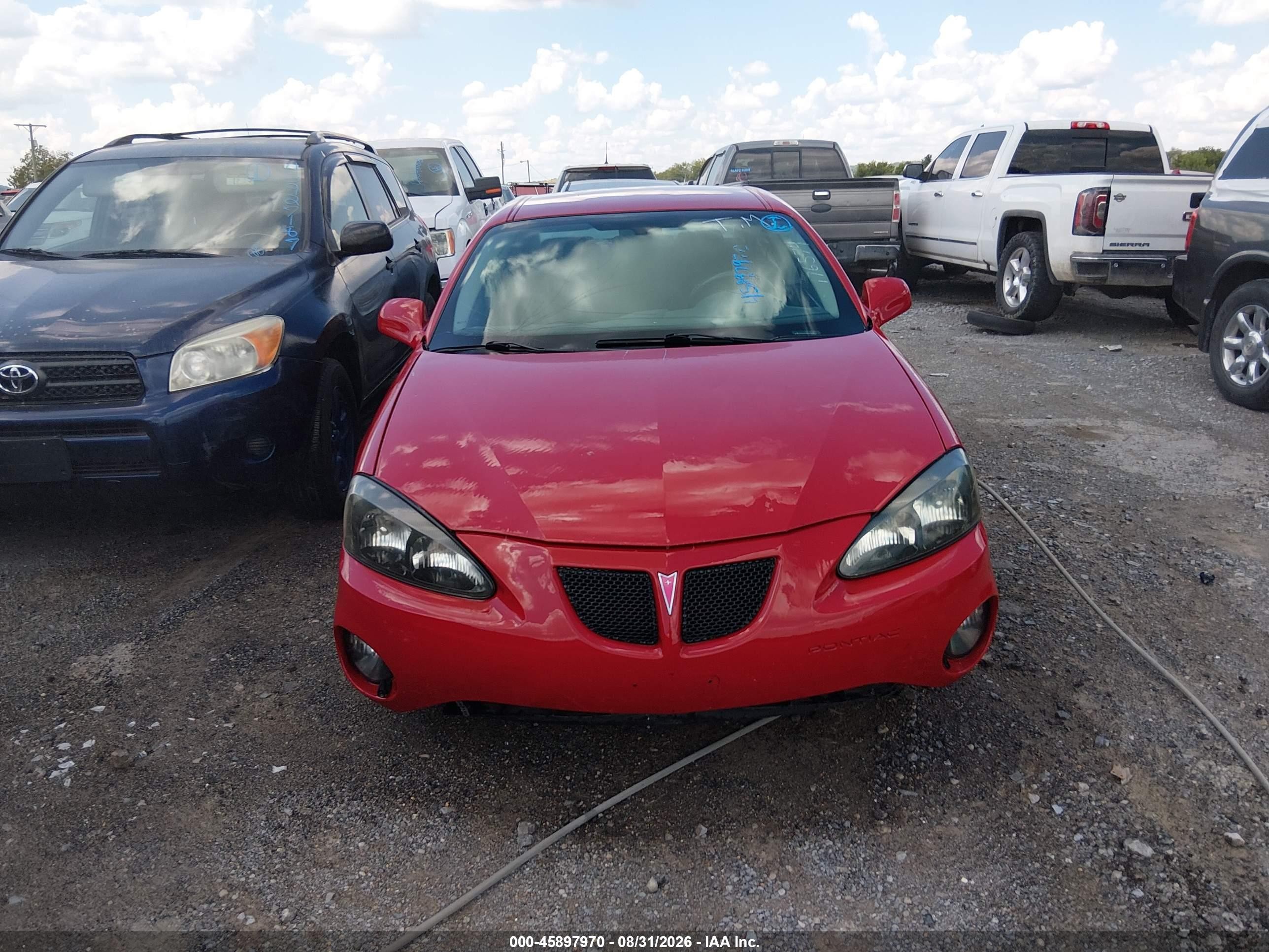 2008 Pontiac Grand Prix Красный vin: 2G2WP552381176574