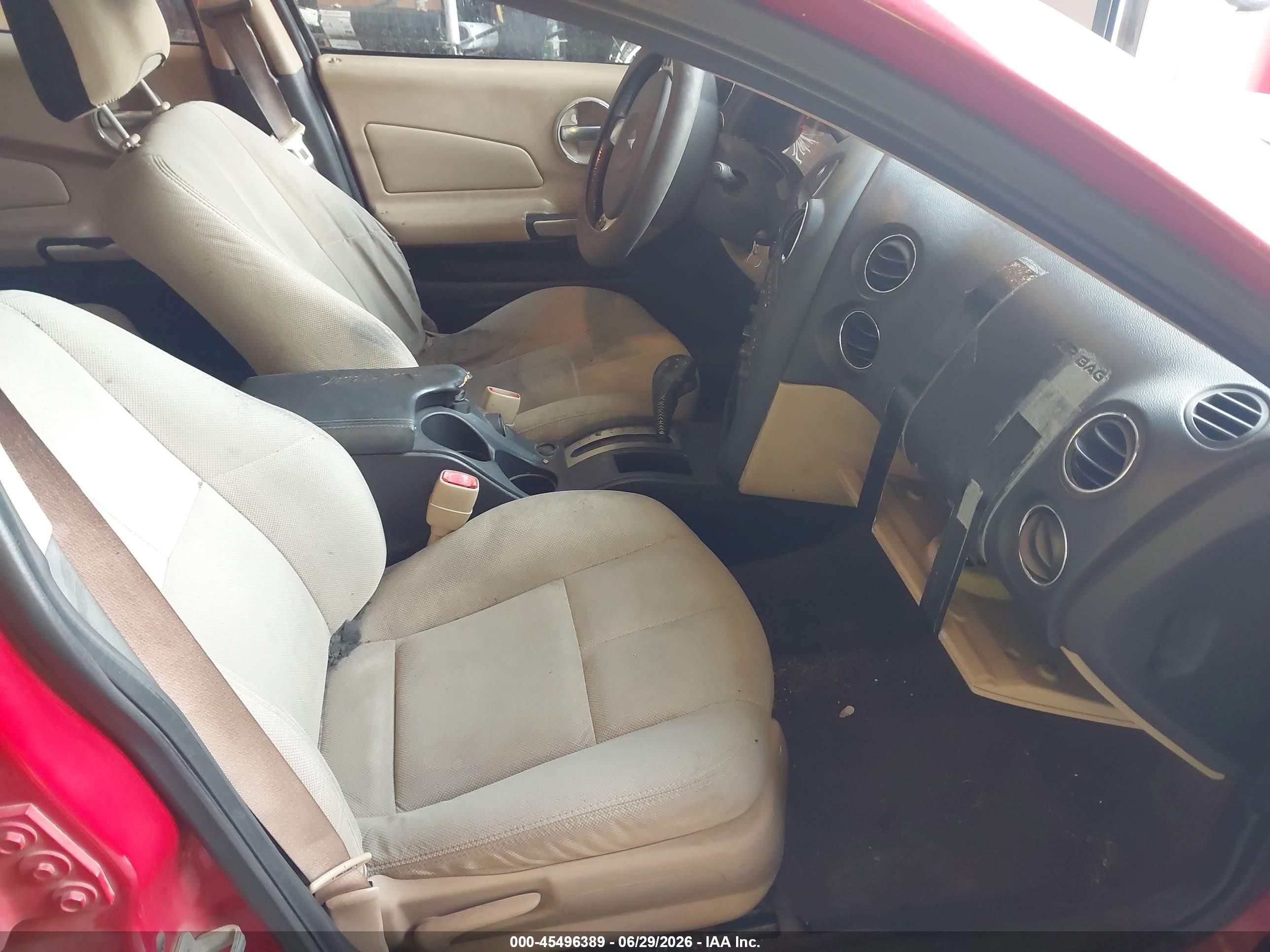 2007 Pontiac Grand Prix   Red vin: 2G2WP552471235484