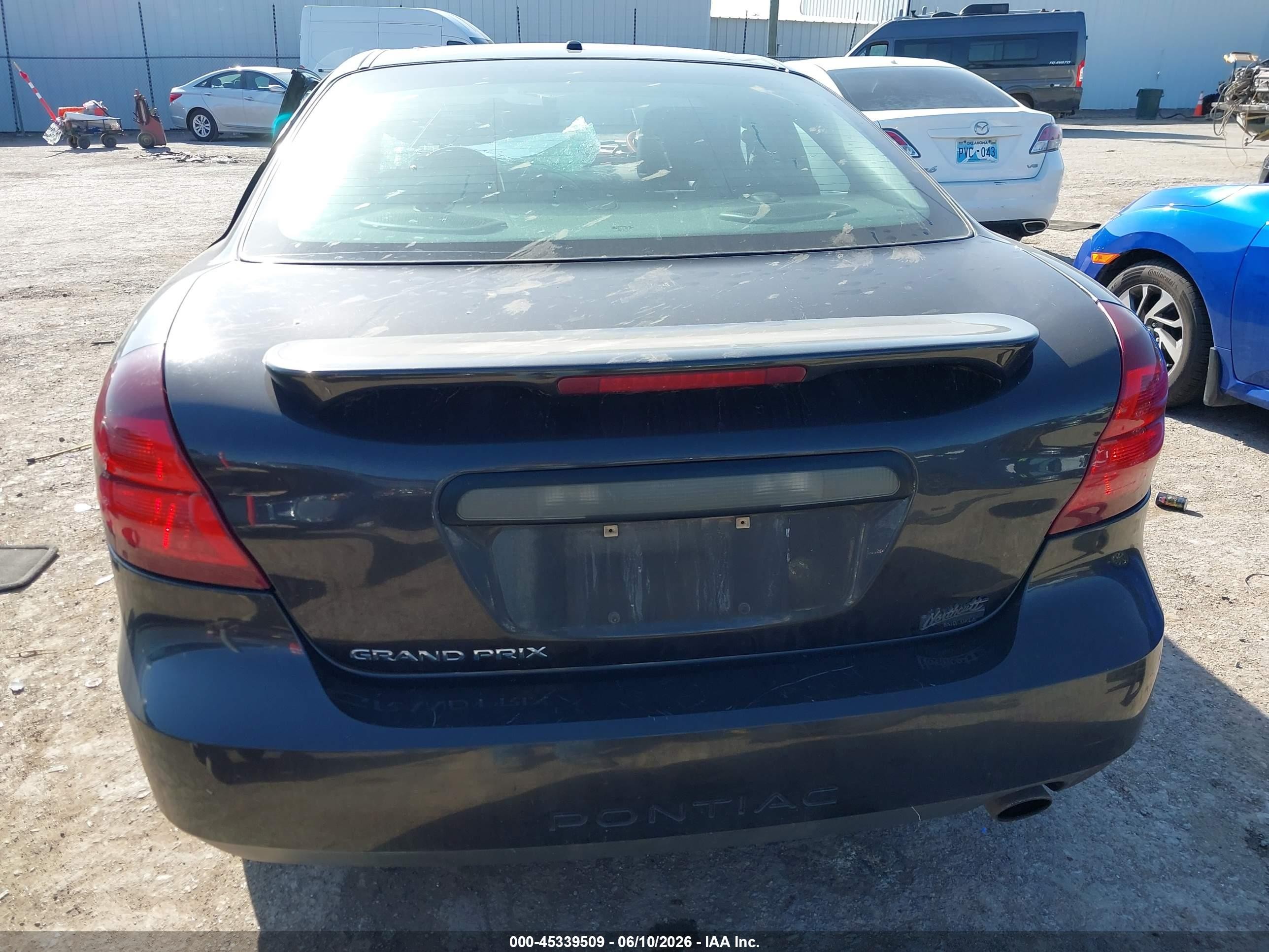 2008 Pontiac Grand Prix Серый vin: 2G2WP552481154308