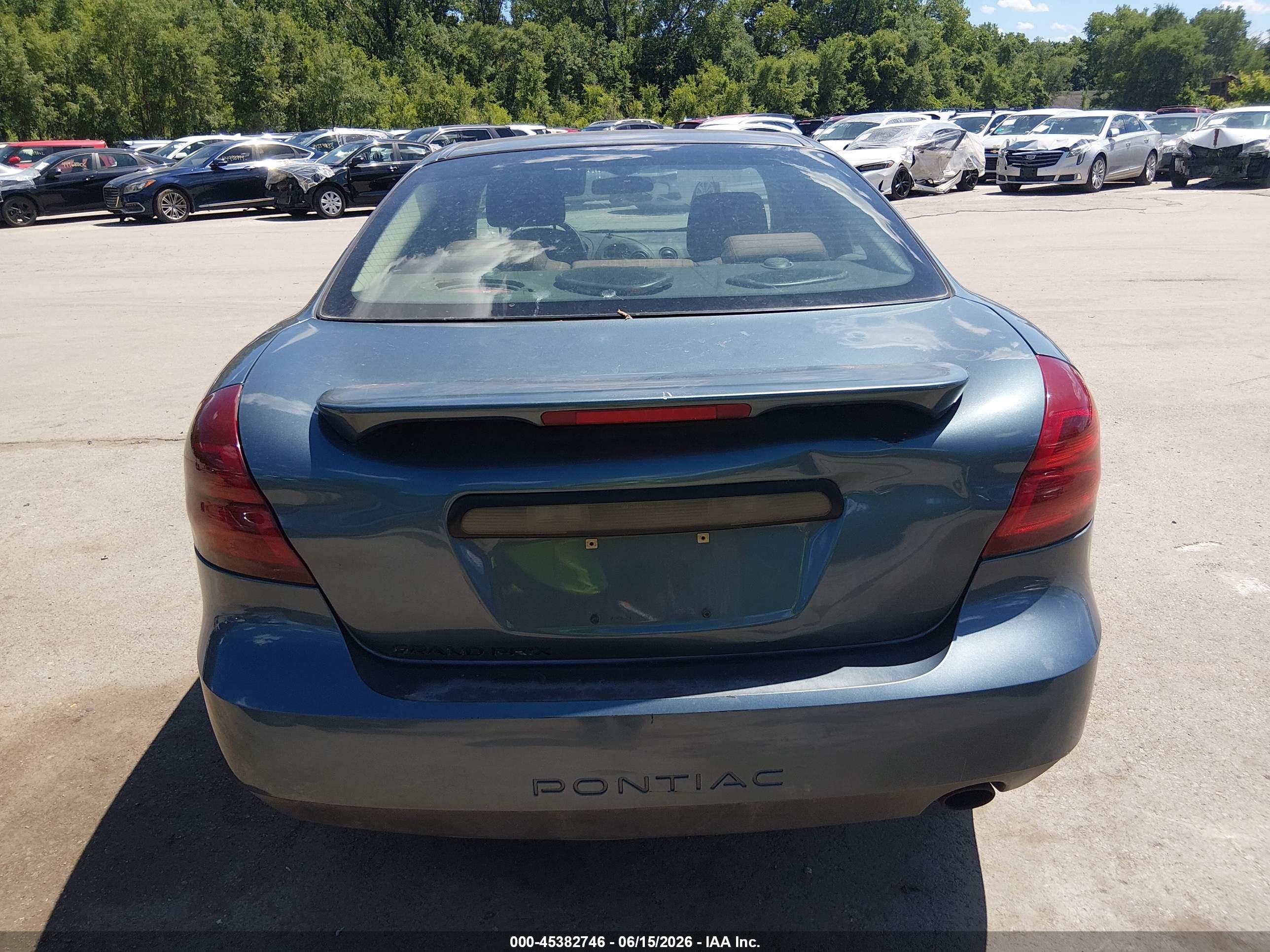 2007 Pontiac Grand Prix   Teal vin: 2G2WP552571228060