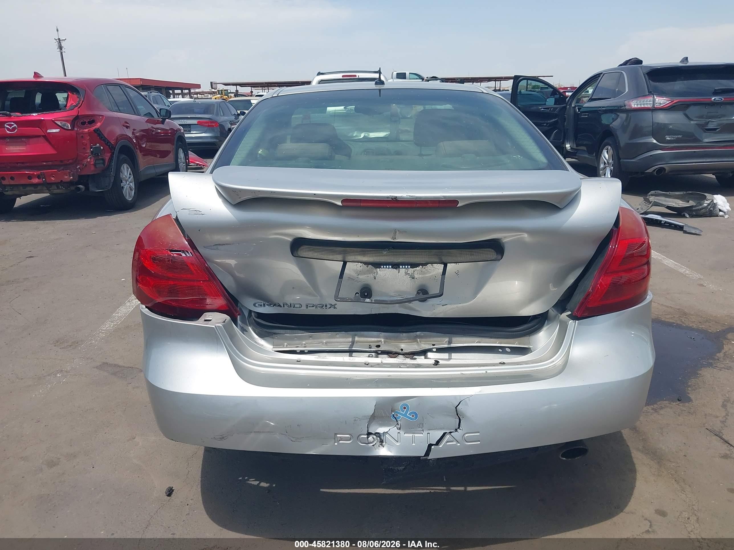 2008 Pontiac Grand Prix   Silver vin: 2G2WP552681175743