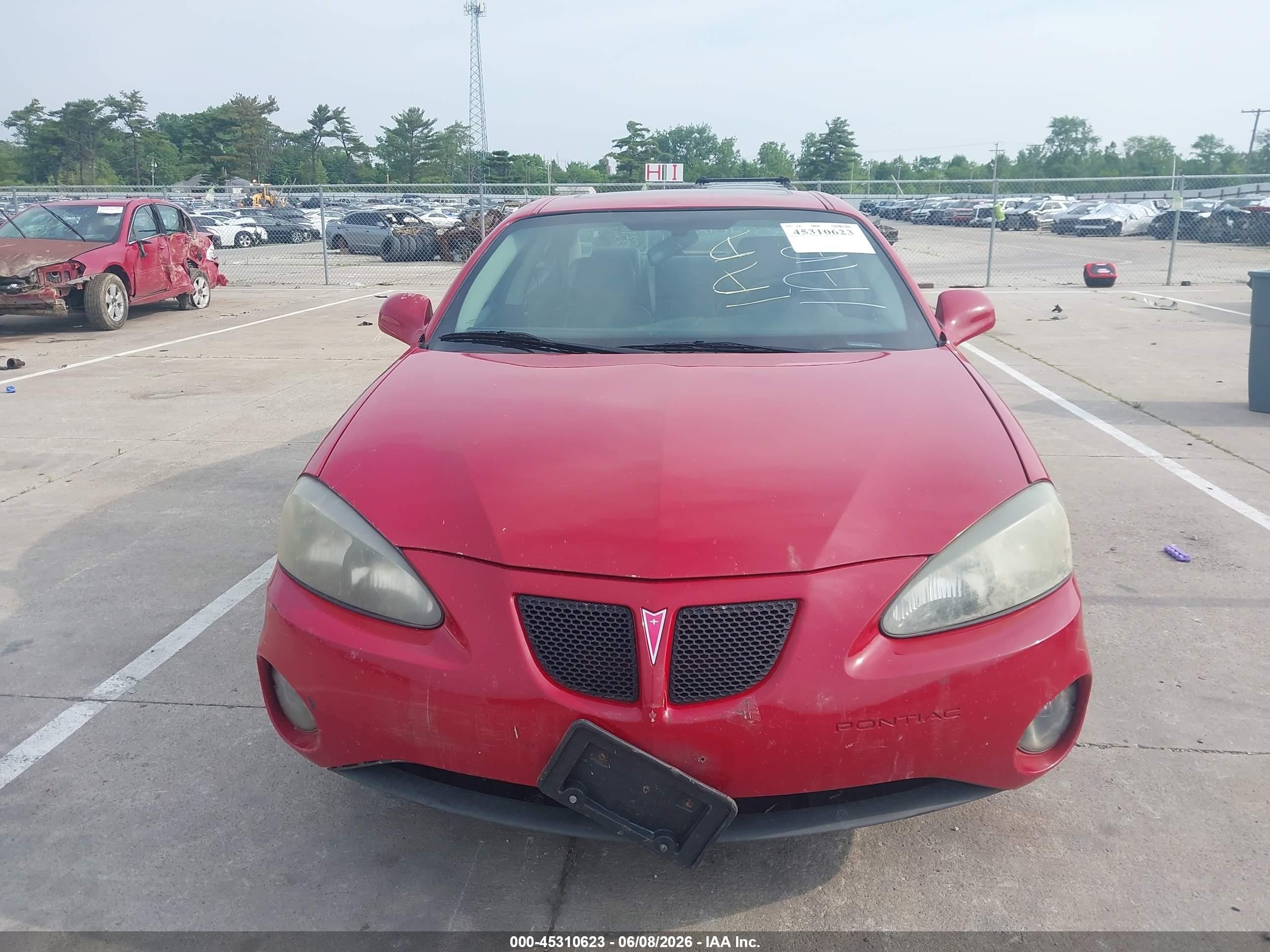 2007 Pontiac Grand Prix   Red vin: 2G2WP552771194901