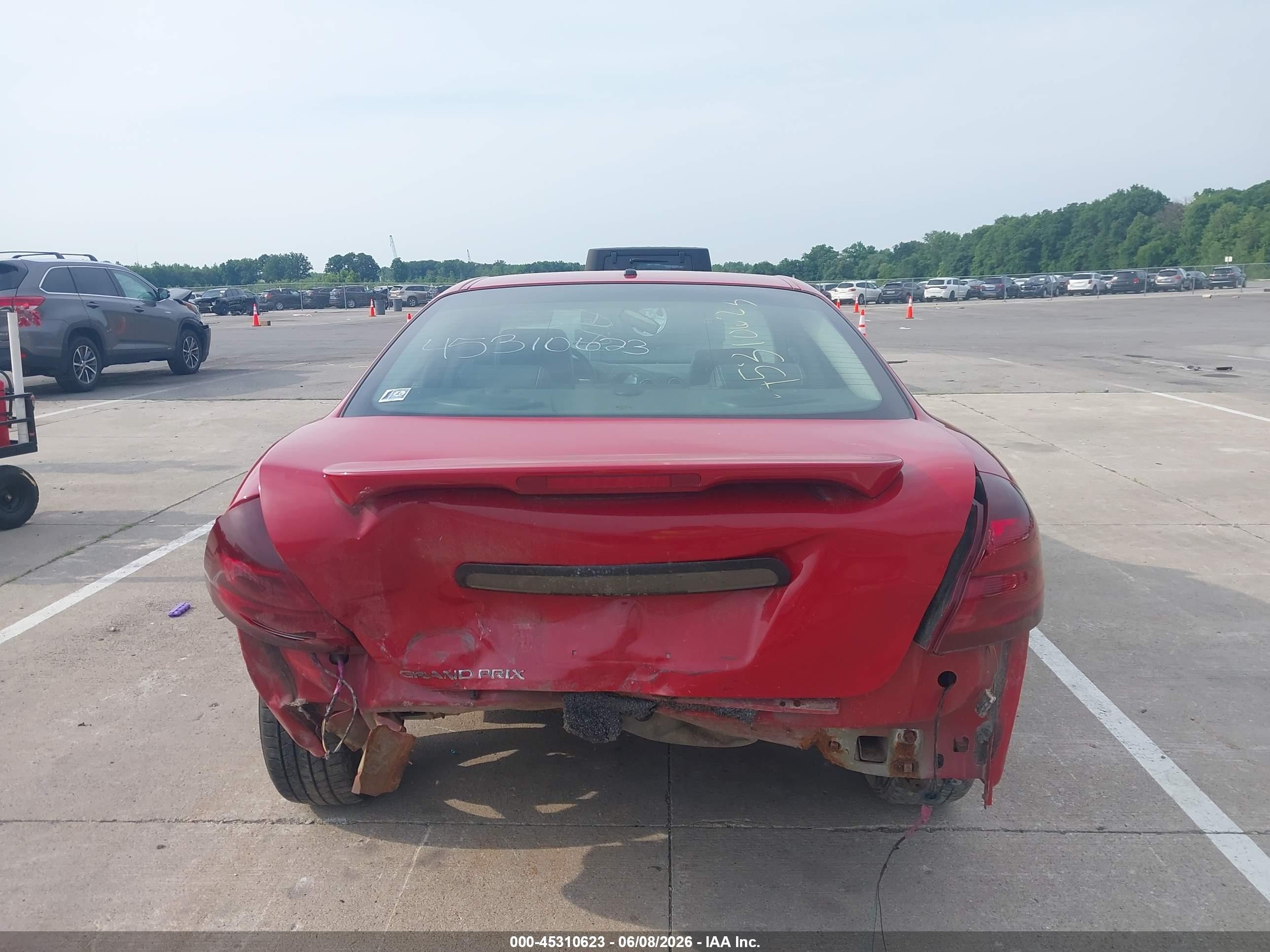 2007 Pontiac Grand Prix   Red vin: 2G2WP552771194901