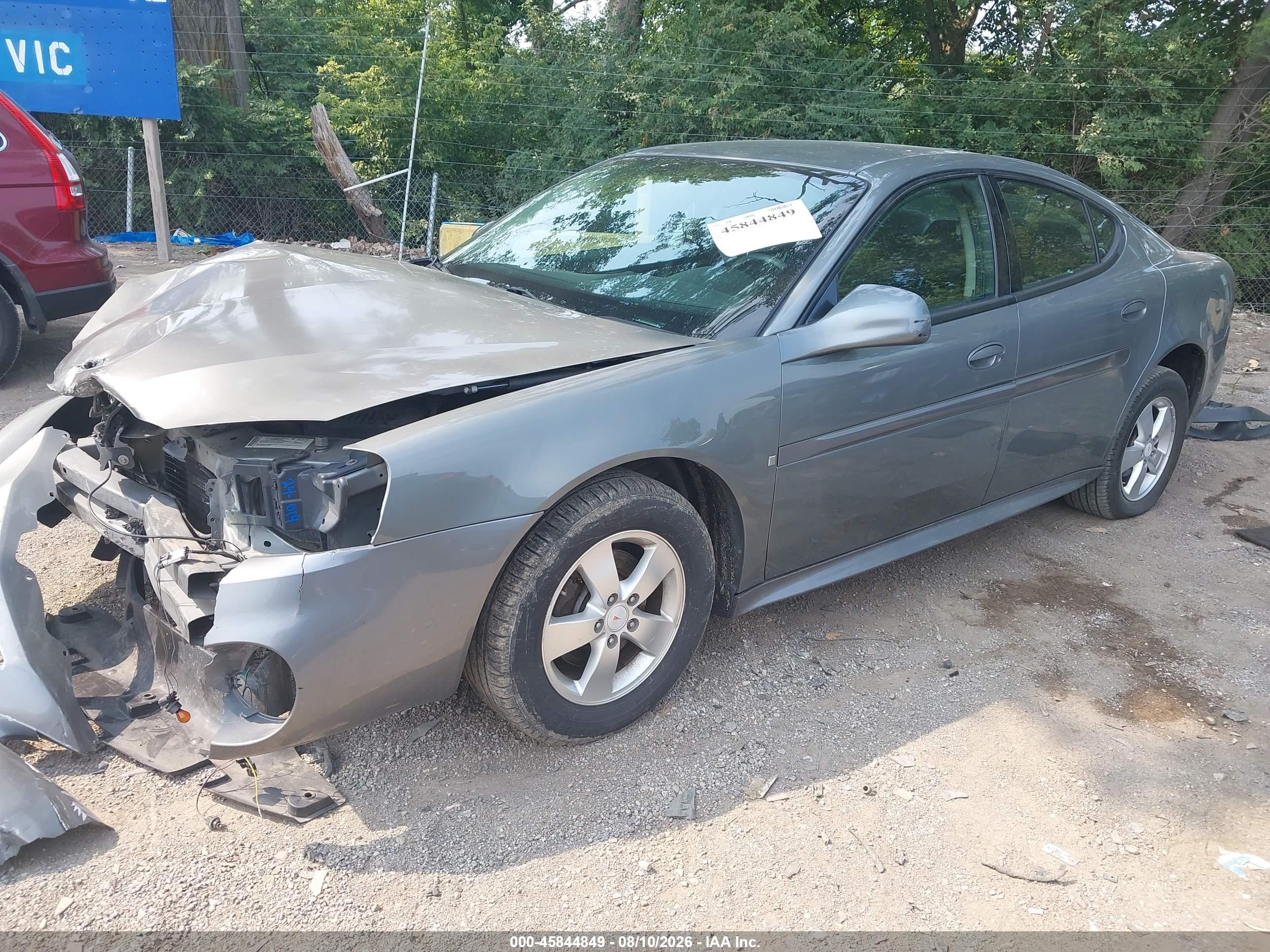 2008 Pontiac Grand Prix   Серый vin: 2G2WP552781106690