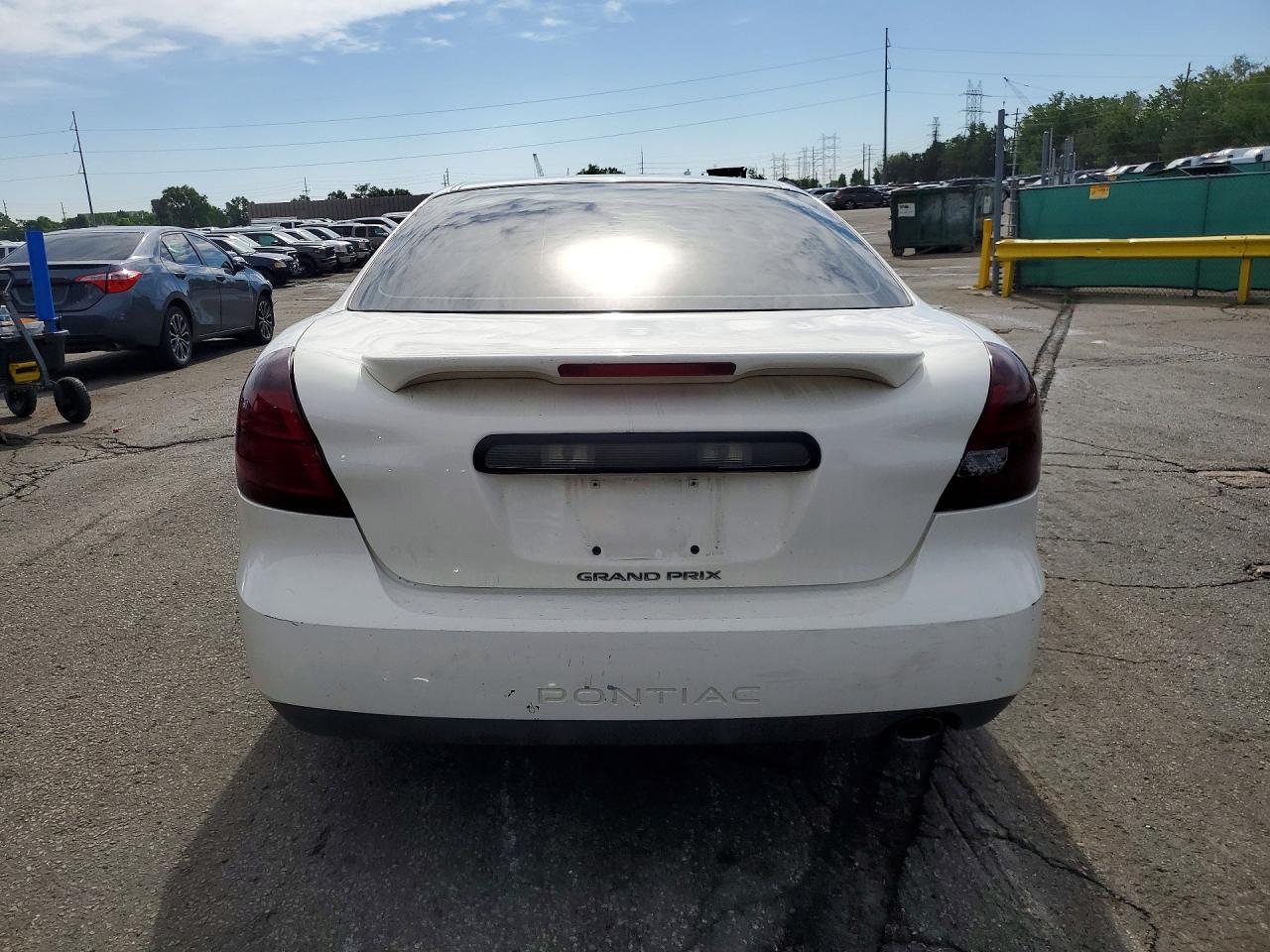 2006 Pontiac Grand Prix White vin: 2G2WP552861300397